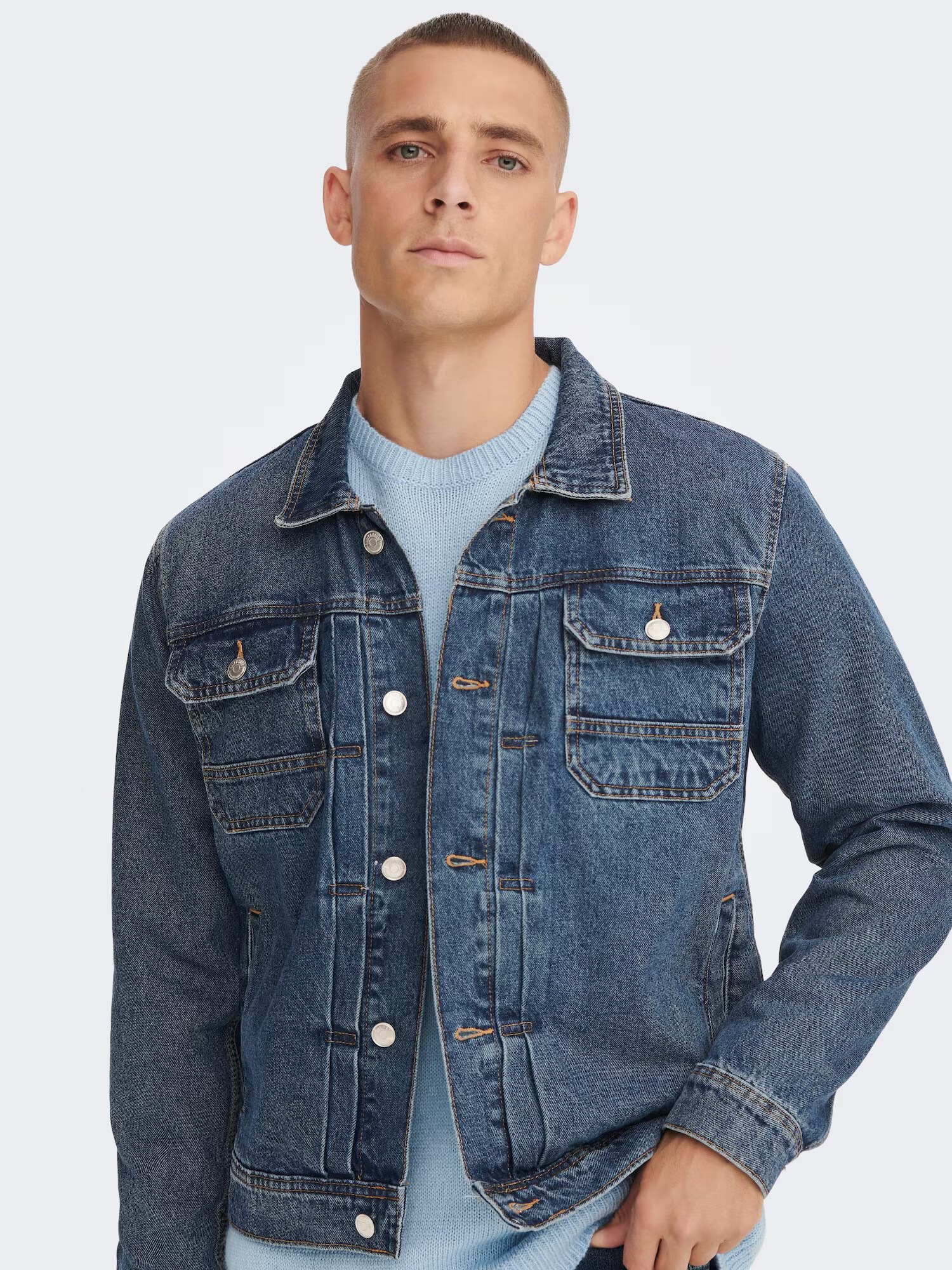 Only & Sons Geacă de primăvară-toamnă 'Duke' albastru denim - Pled.ro