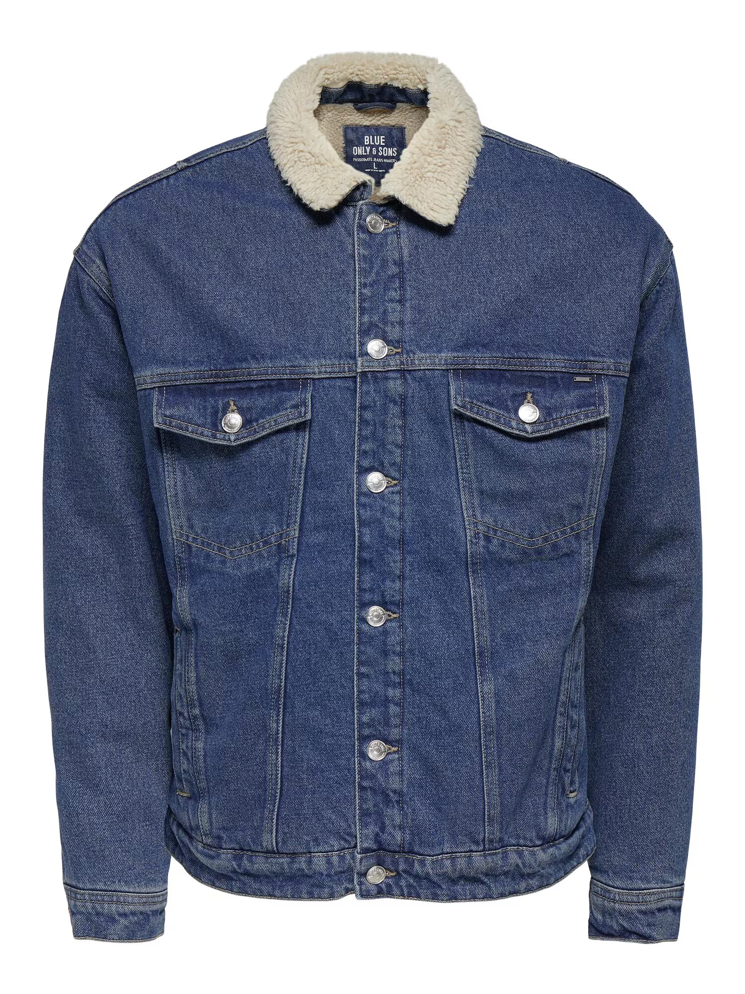 Only & Sons Geacă de primăvară-toamnă 'Rick' crem / albastru denim - Pled.ro