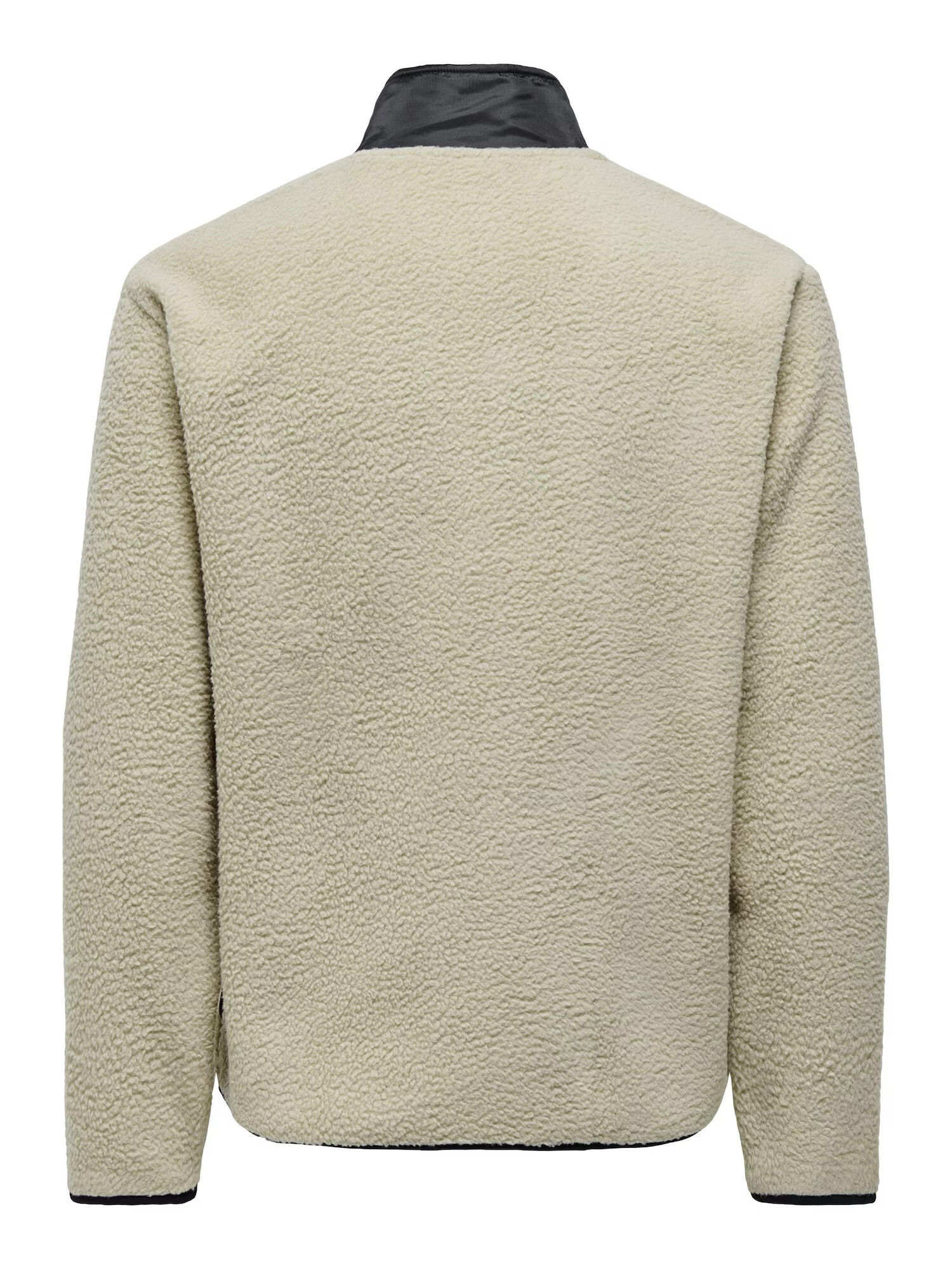 Only & Sons Jachetă fleece 'Just' ecru / negru - Pled.ro