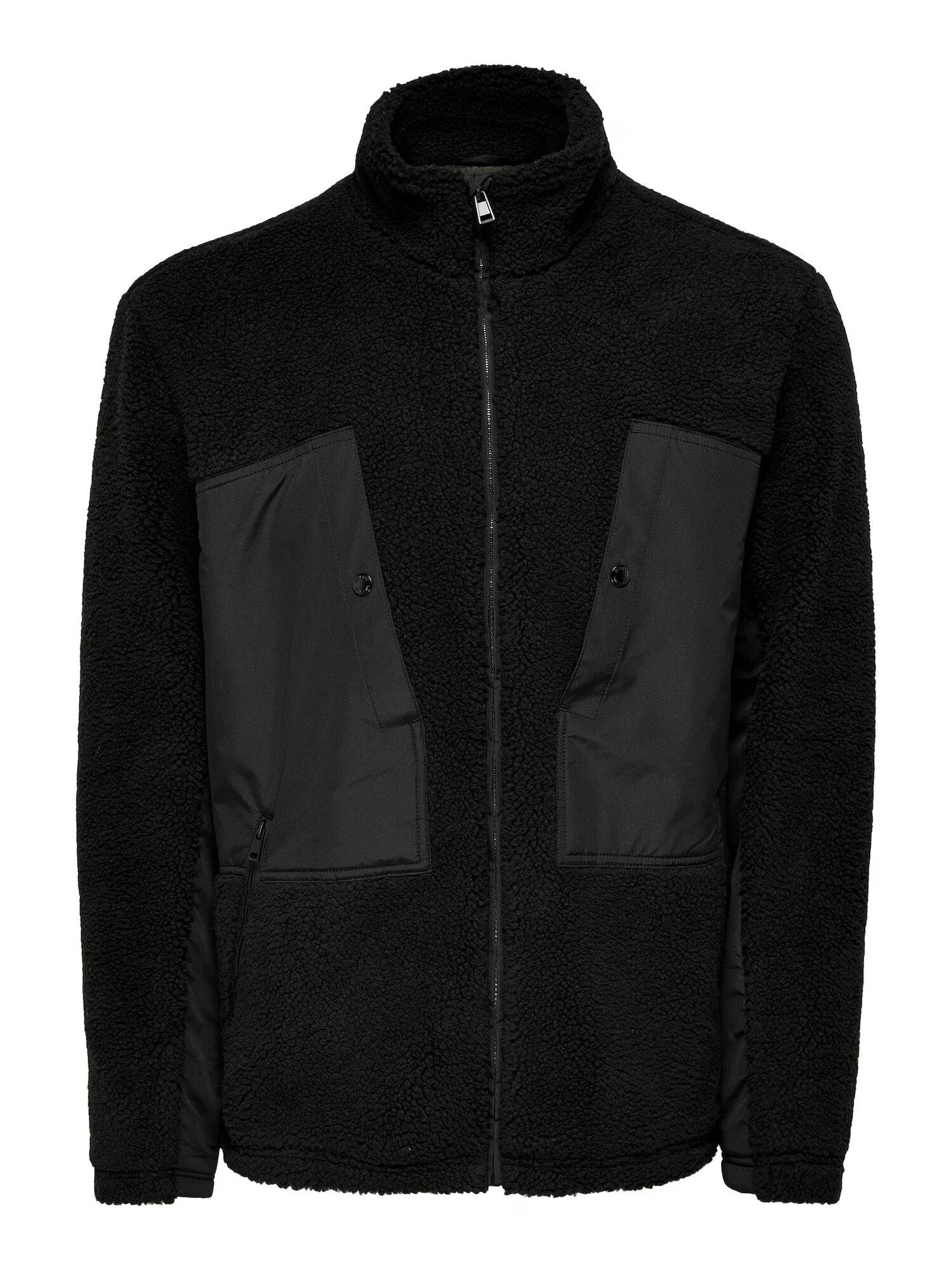 Only & Sons Jachetă fleece negru - Pled.ro