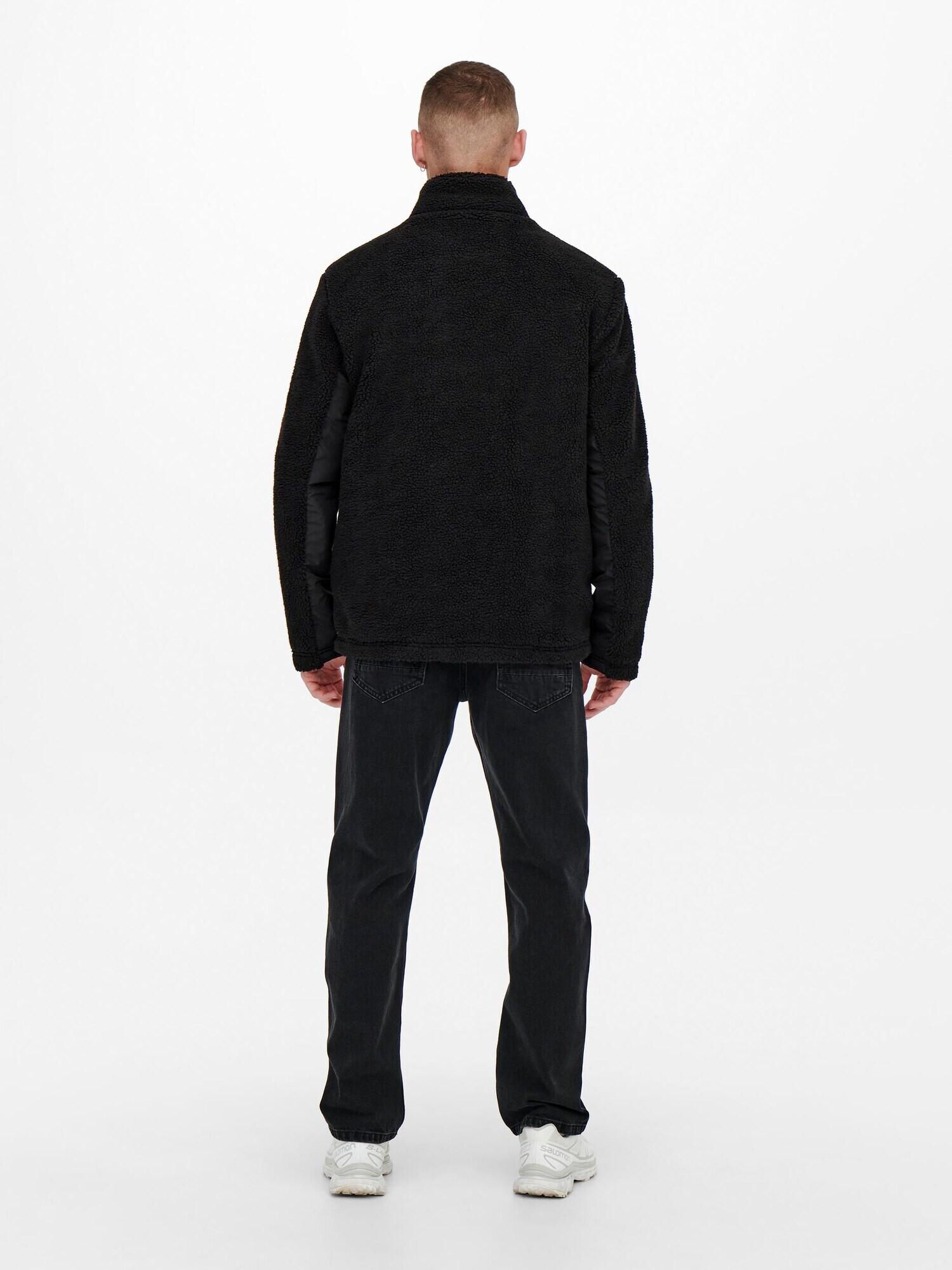 Only & Sons Jachetă fleece negru - Pled.ro