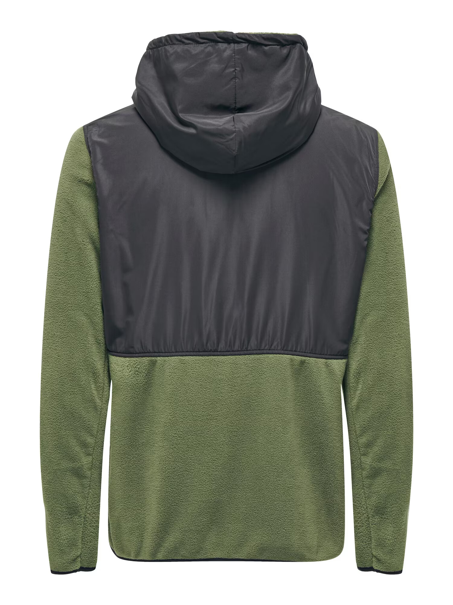 Only & Sons Jachetă fleece 'NOAH' gri închis / verde închis / negru - Pled.ro