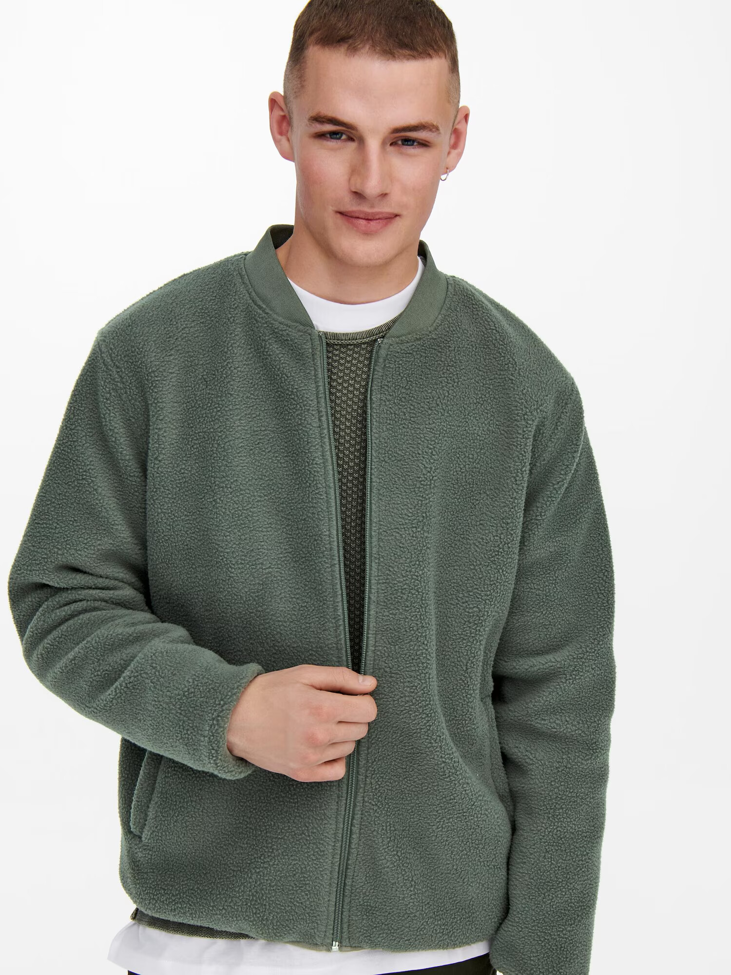 Only & Sons Jachetă fleece 'Sawyer' oliv - Pled.ro