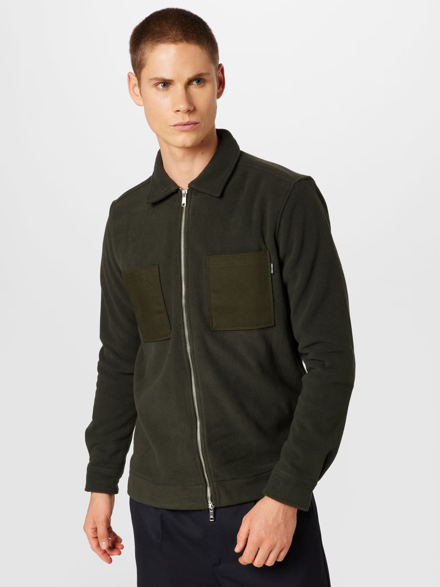 Only & Sons Jachetă fleece 'TIM' verde închis - Pled.ro