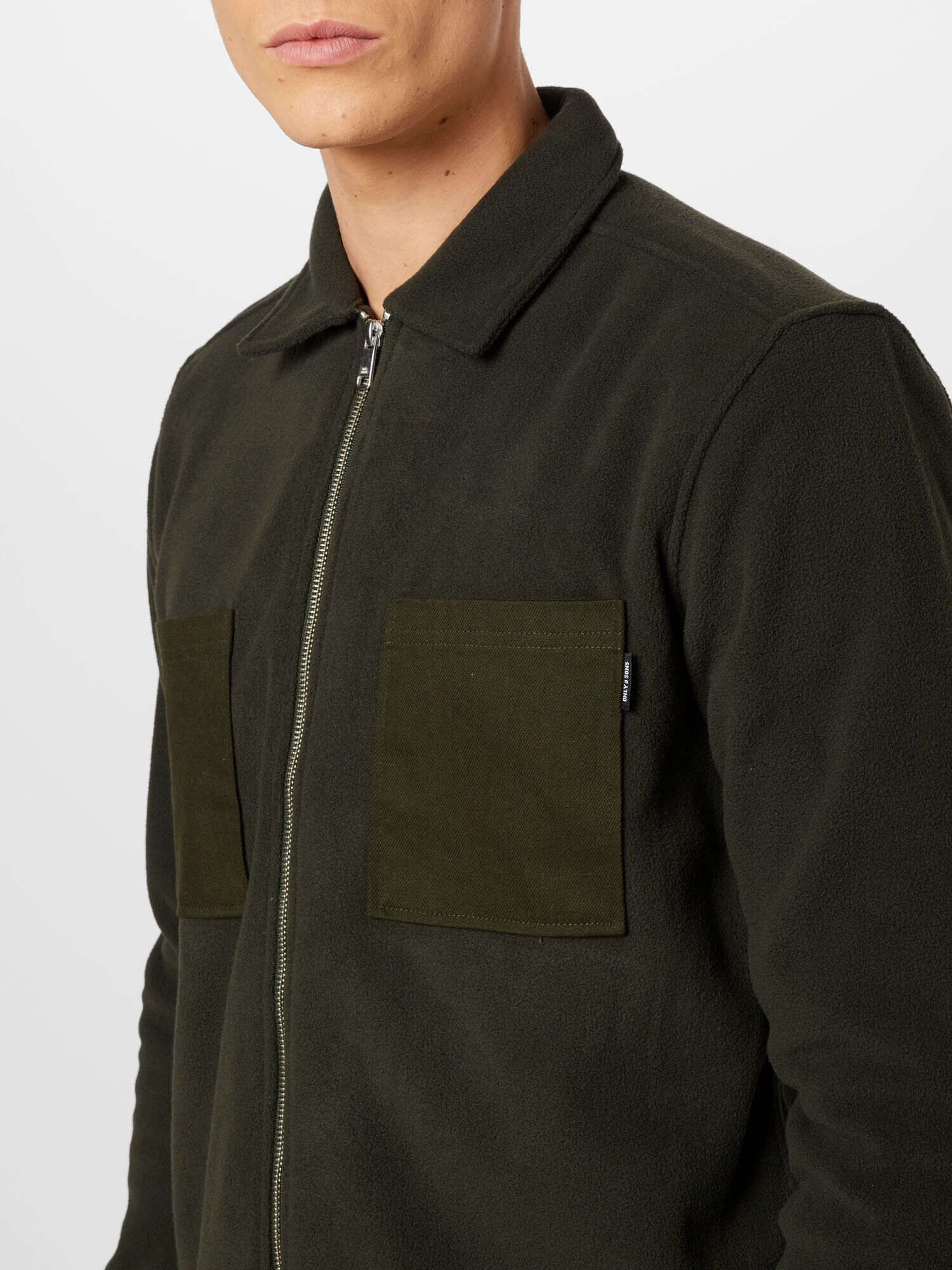 Only & Sons Jachetă fleece 'TIM' verde închis - Pled.ro