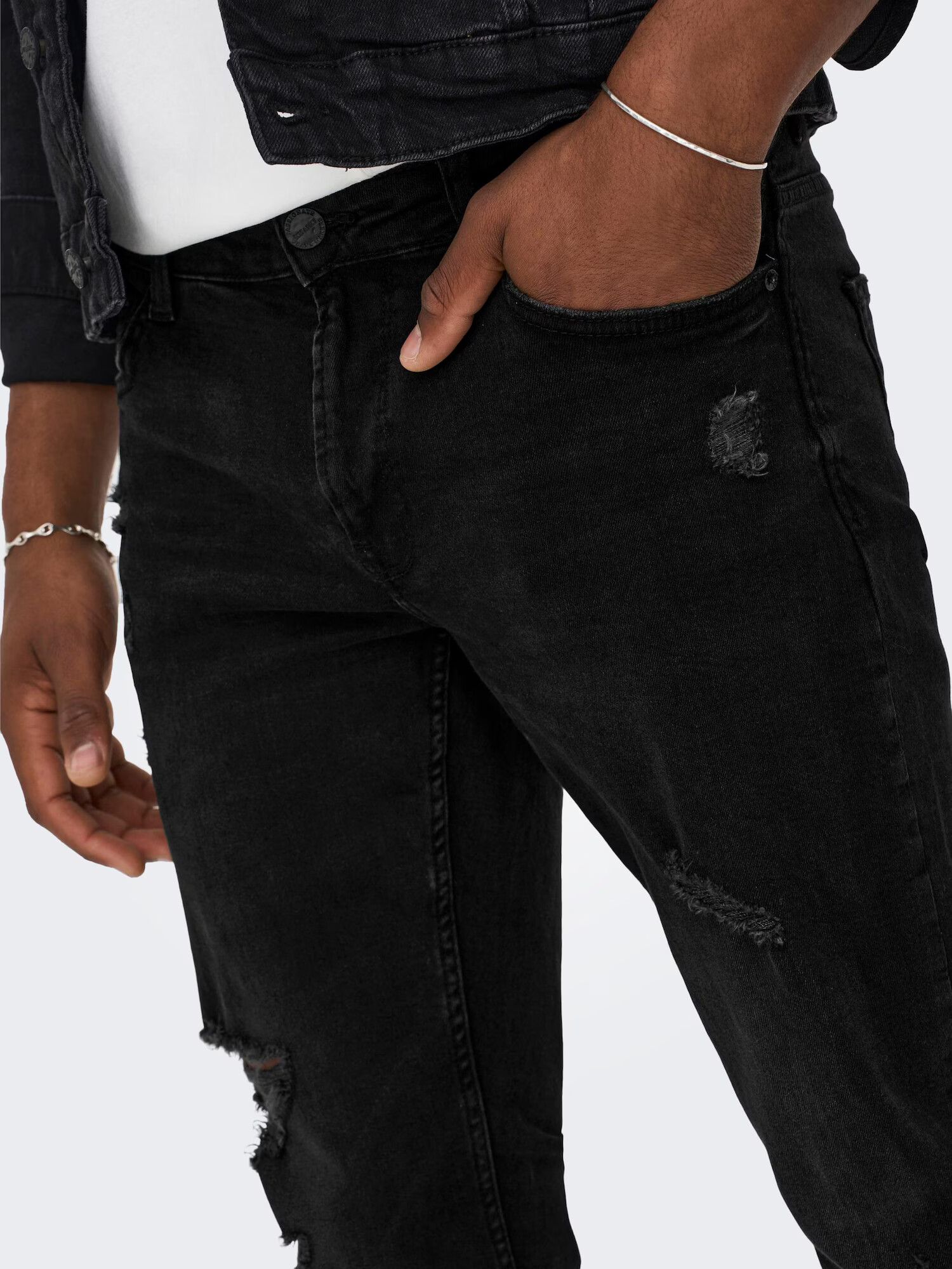 Only & Sons Jeans 'Loom' negru denim - Pled.ro