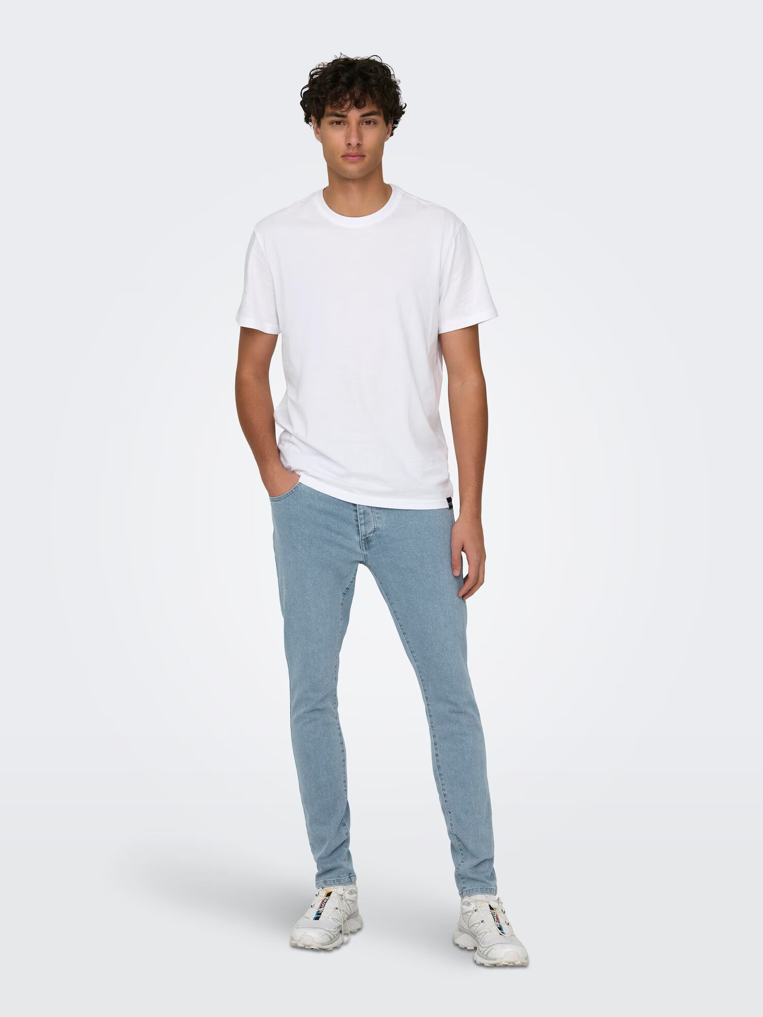 Only & Sons Jeans 'WARP' albastru denim / maro deschis - Pled.ro