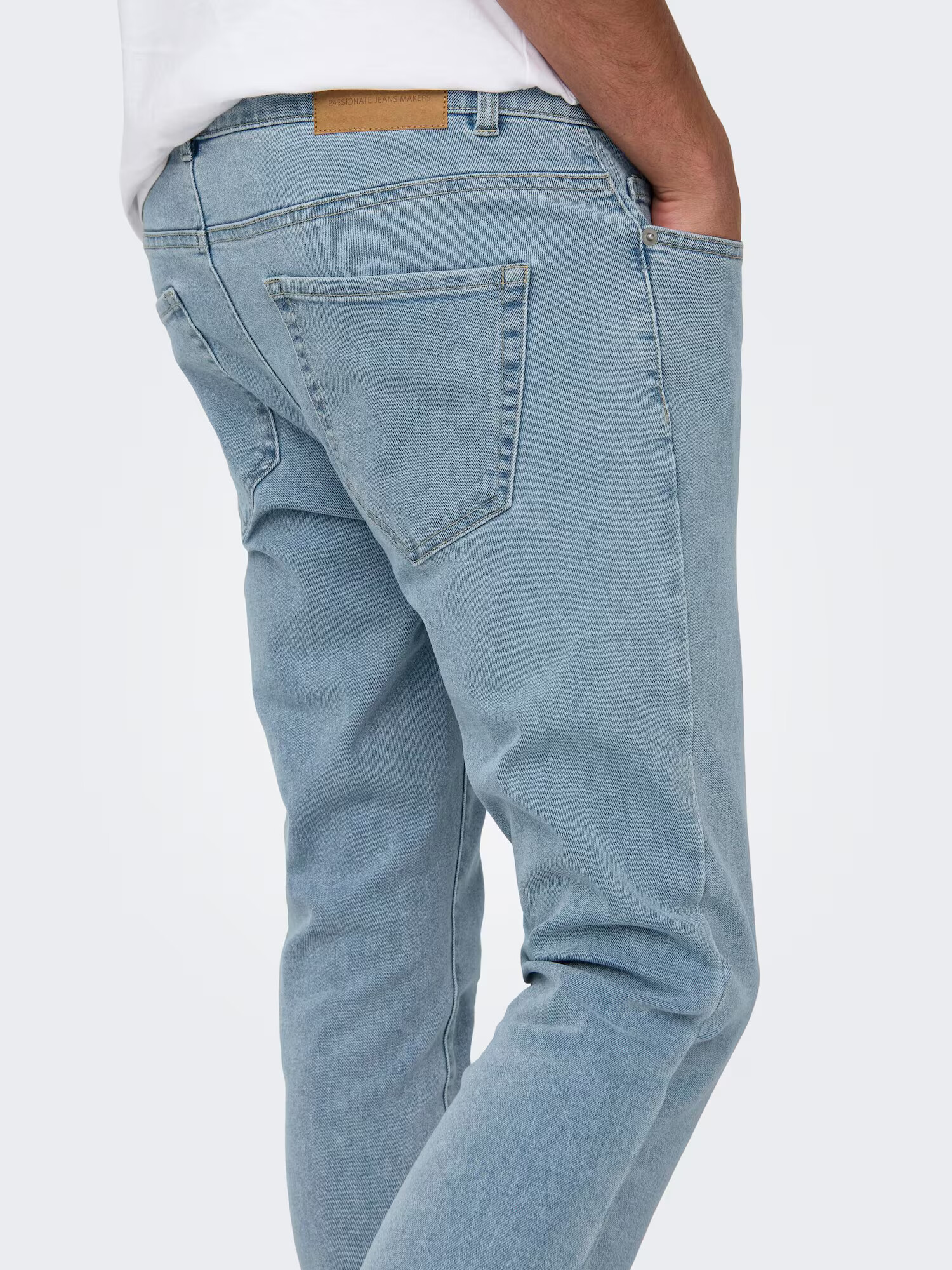 Only & Sons Jeans 'WARP' albastru denim / maro deschis - Pled.ro