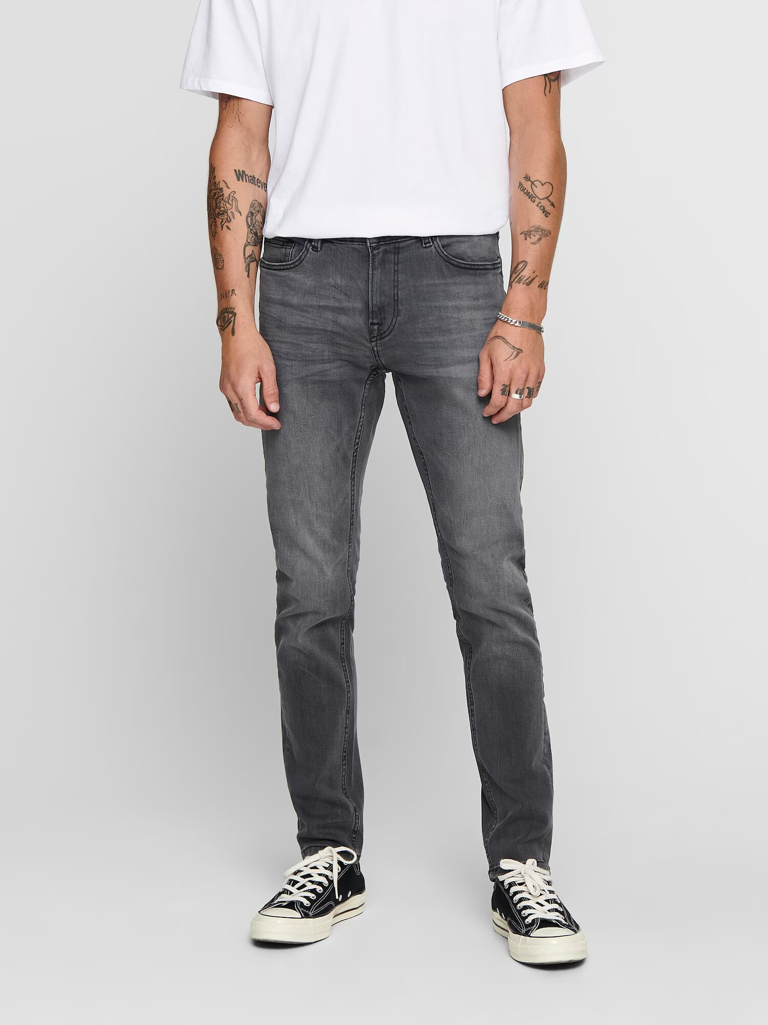 Only & Sons Jeans 'Warp' gri denim - Pled.ro