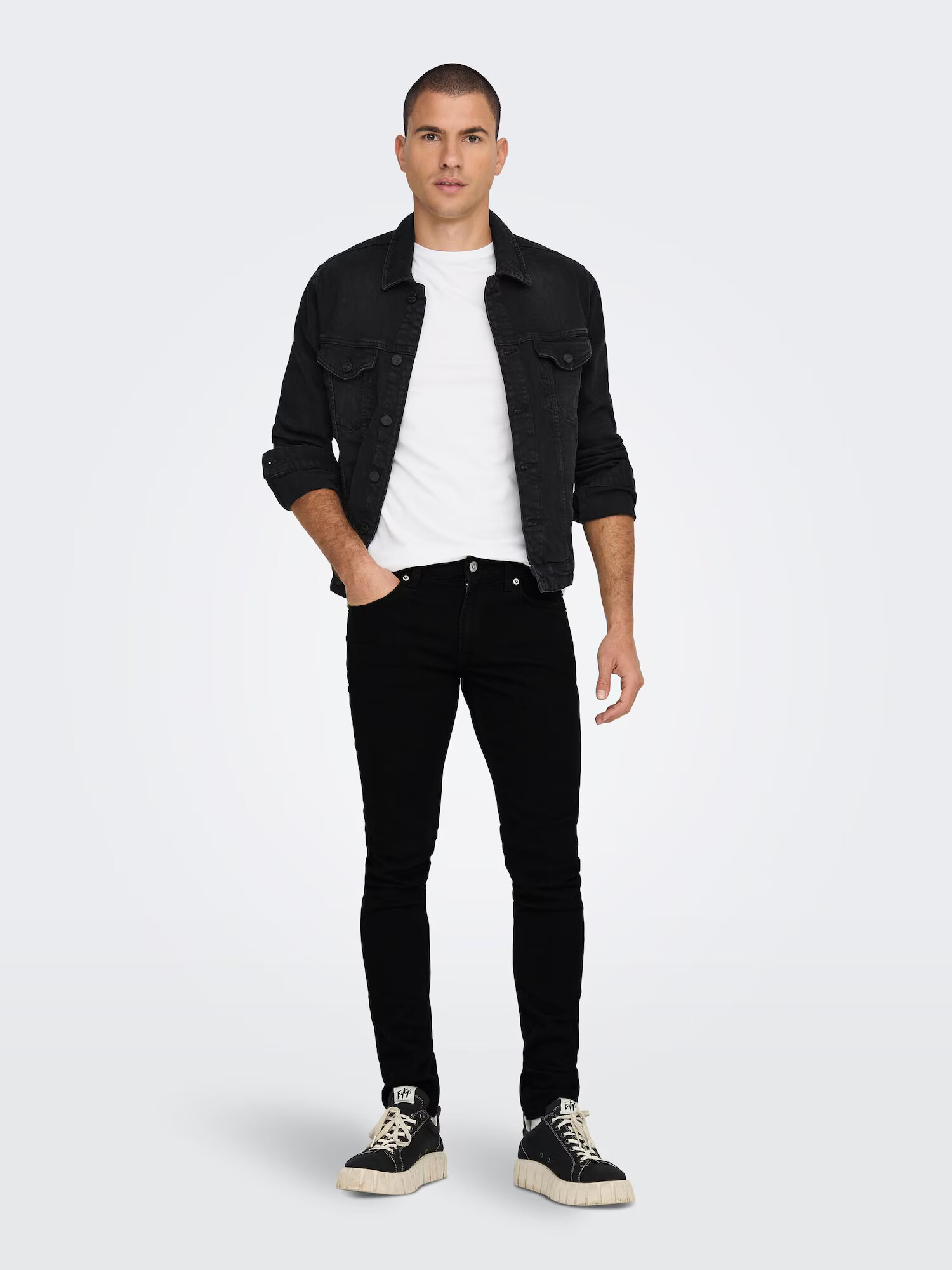 Only & Sons Jeans 'Warp' negru denim - Pled.ro