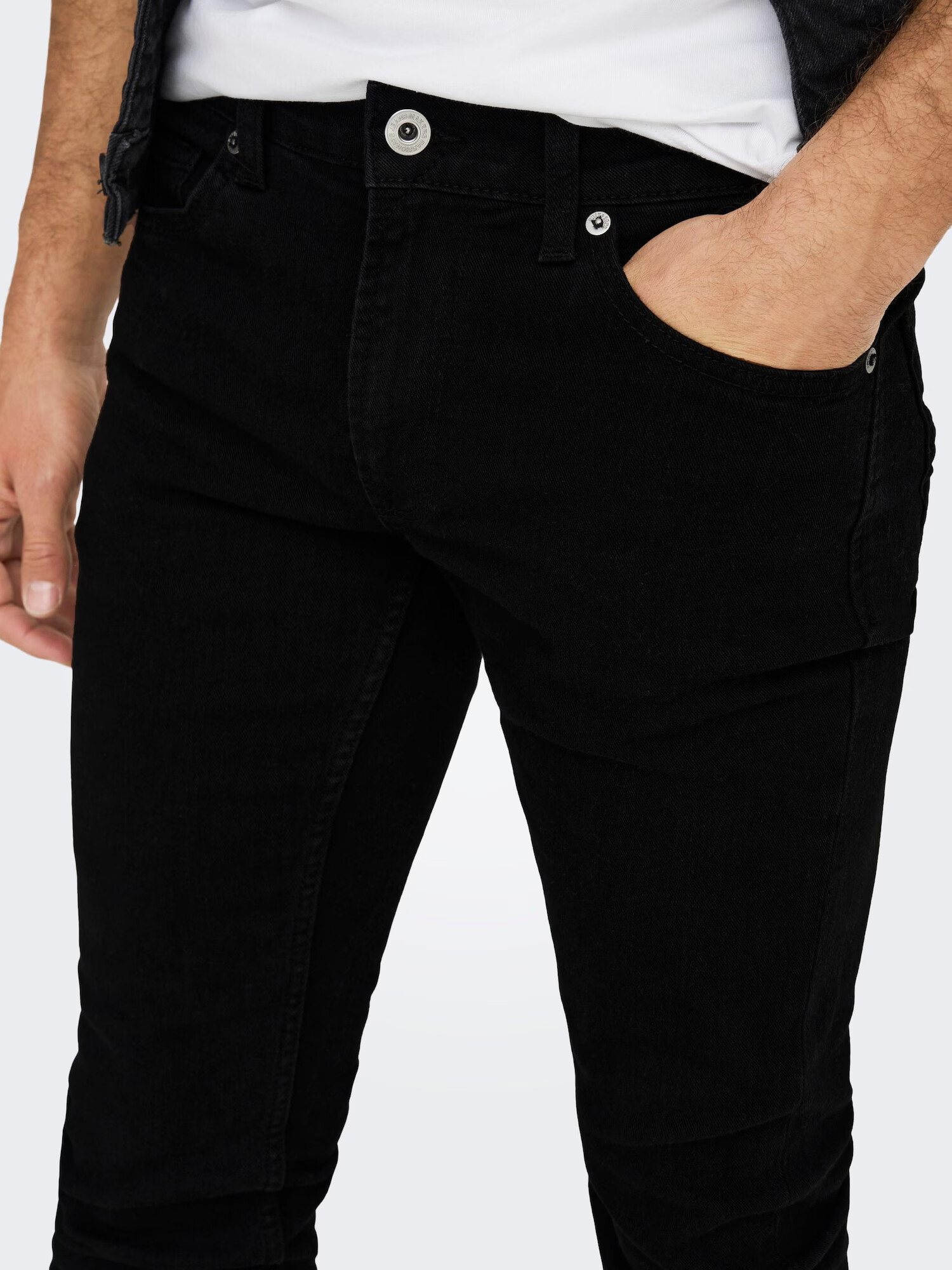 Only & Sons Jeans 'Warp' negru denim - Pled.ro