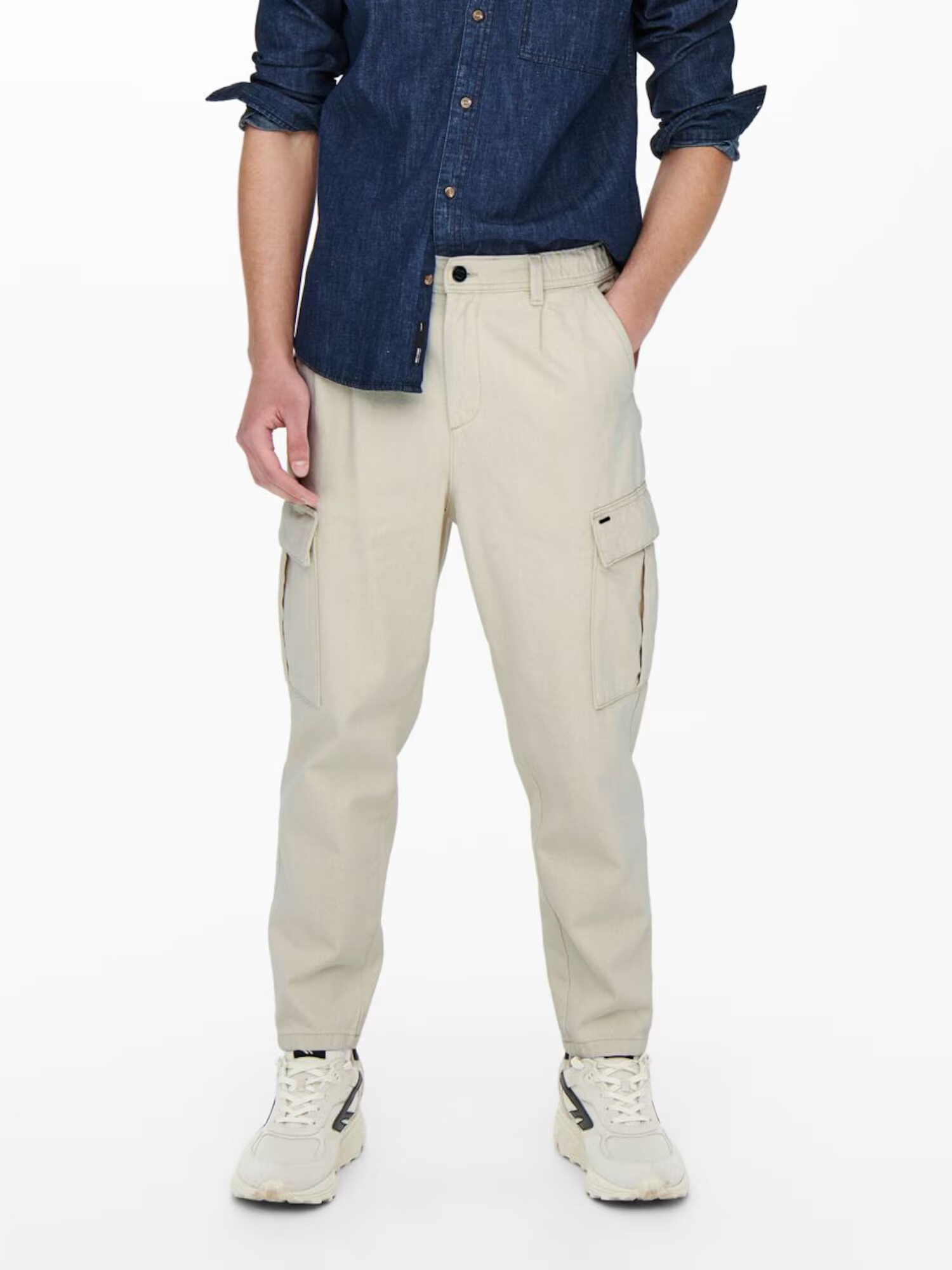 Only & Sons Pantaloni cu buzunare 'DEW' ecru - Pled.ro