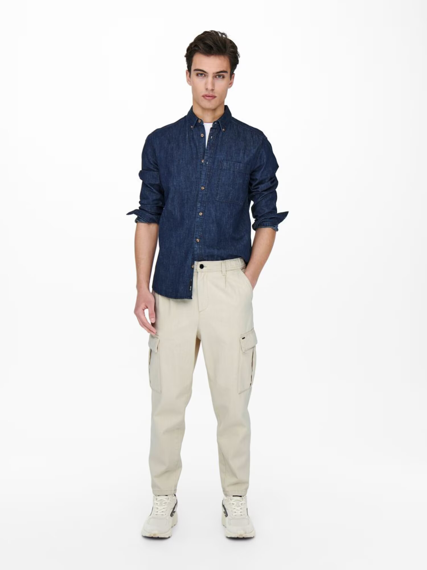 Only & Sons Pantaloni cu buzunare 'DEW' ecru - Pled.ro