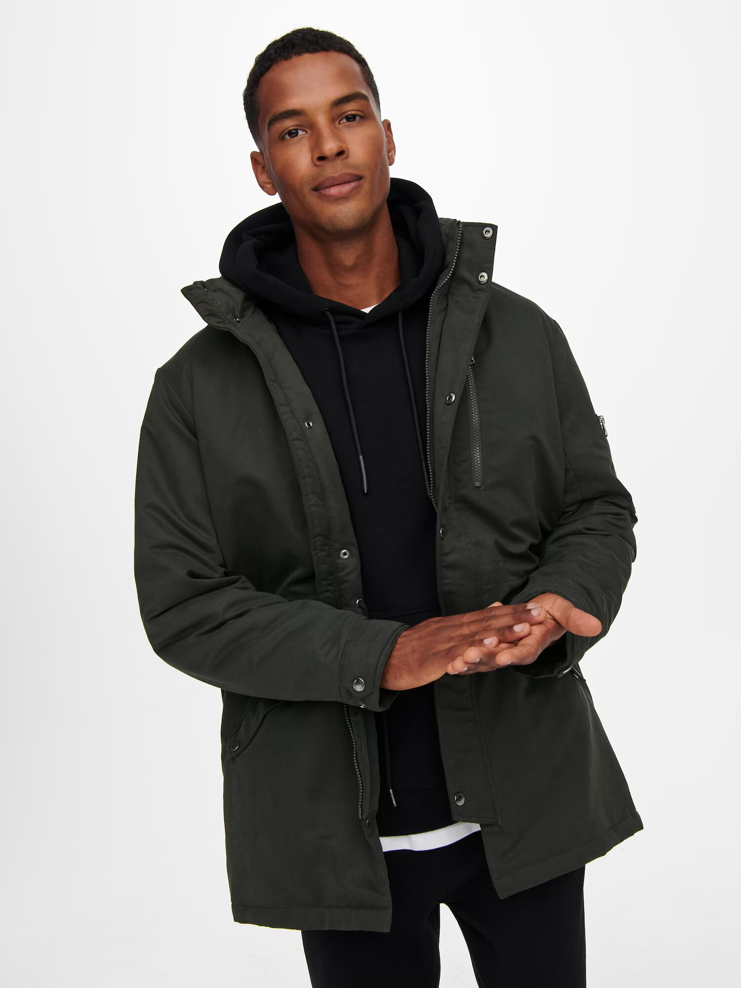 Only & Sons Parka de iarnă 'Klaus' verde închis - Pled.ro