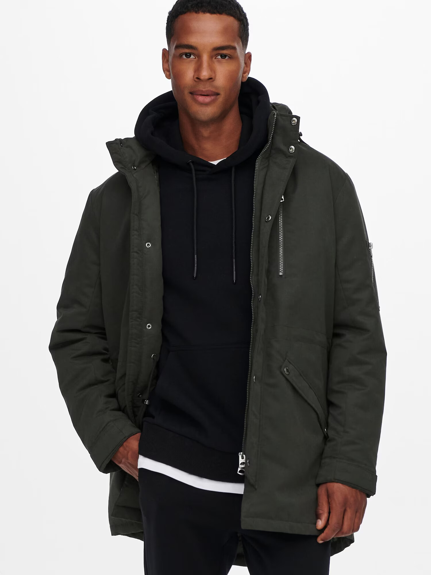 Only & Sons Parka de iarnă 'Klaus' verde închis - Pled.ro