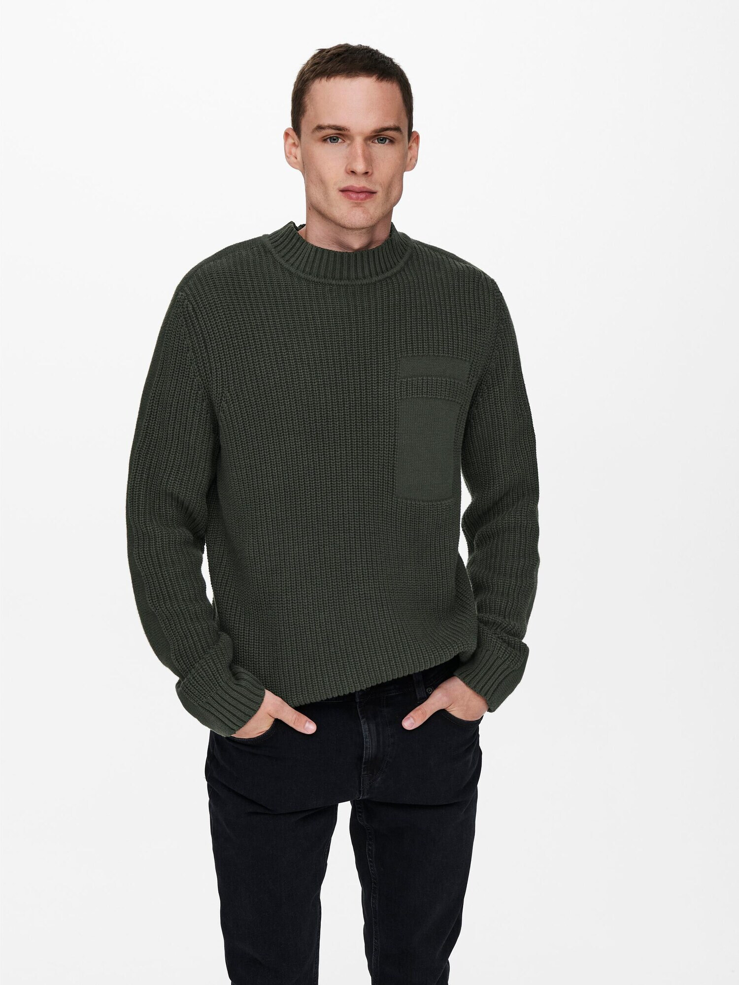 Only & Sons Pulover 'Blaze' verde închis - Pled.ro