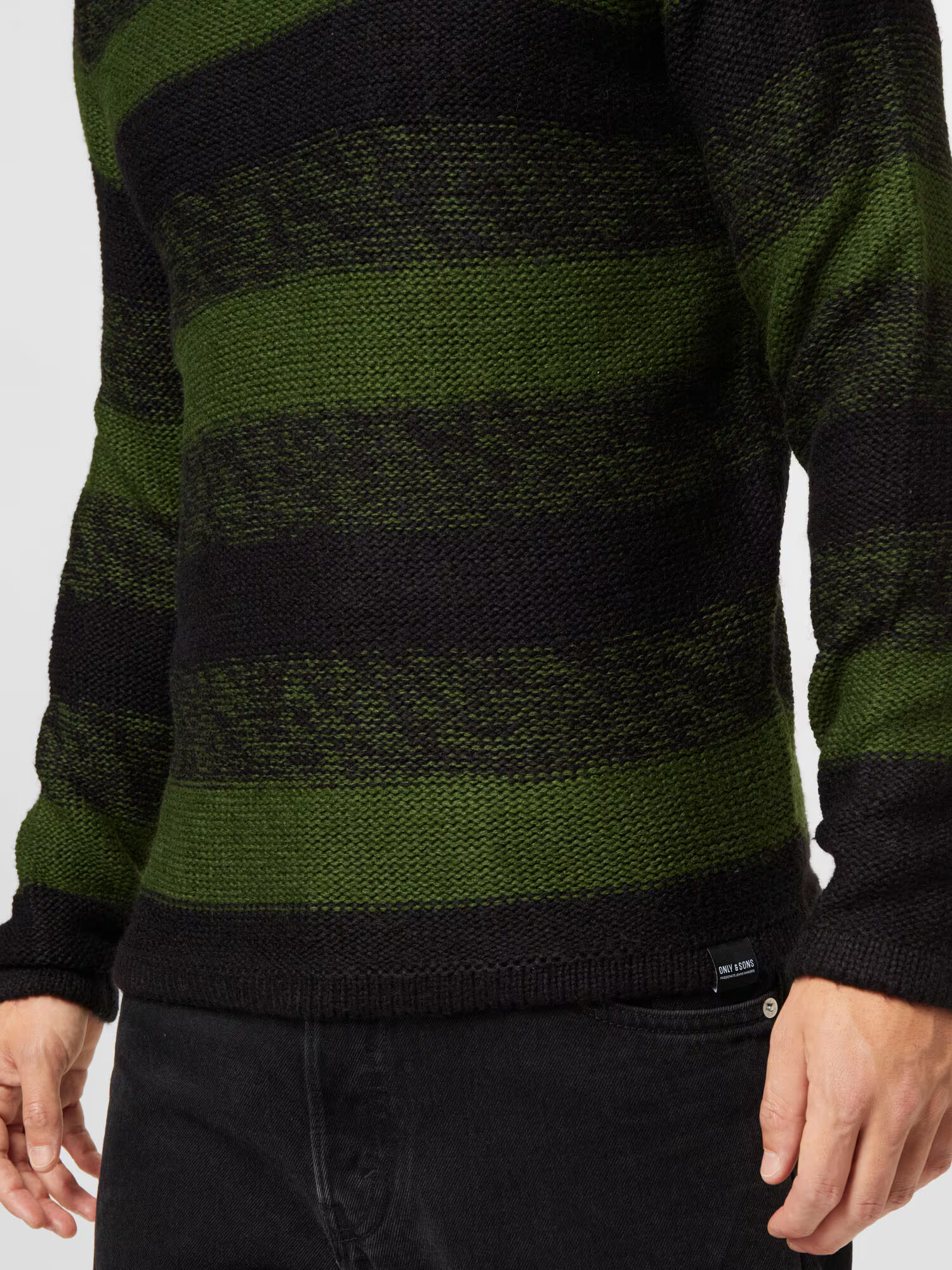 Only & Sons Pulover 'CALLEN' verde închis / negru - Pled.ro