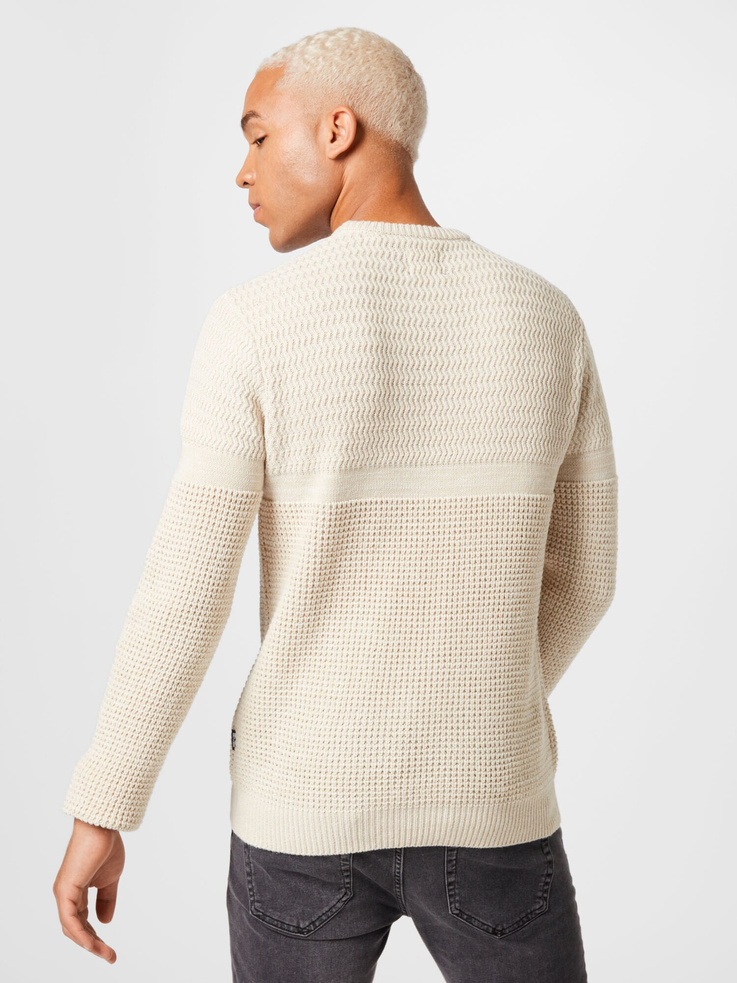 Only & Sons Pulover 'ONSSTRUCTURE LIFE CREW KNIT' bej - Pled.ro