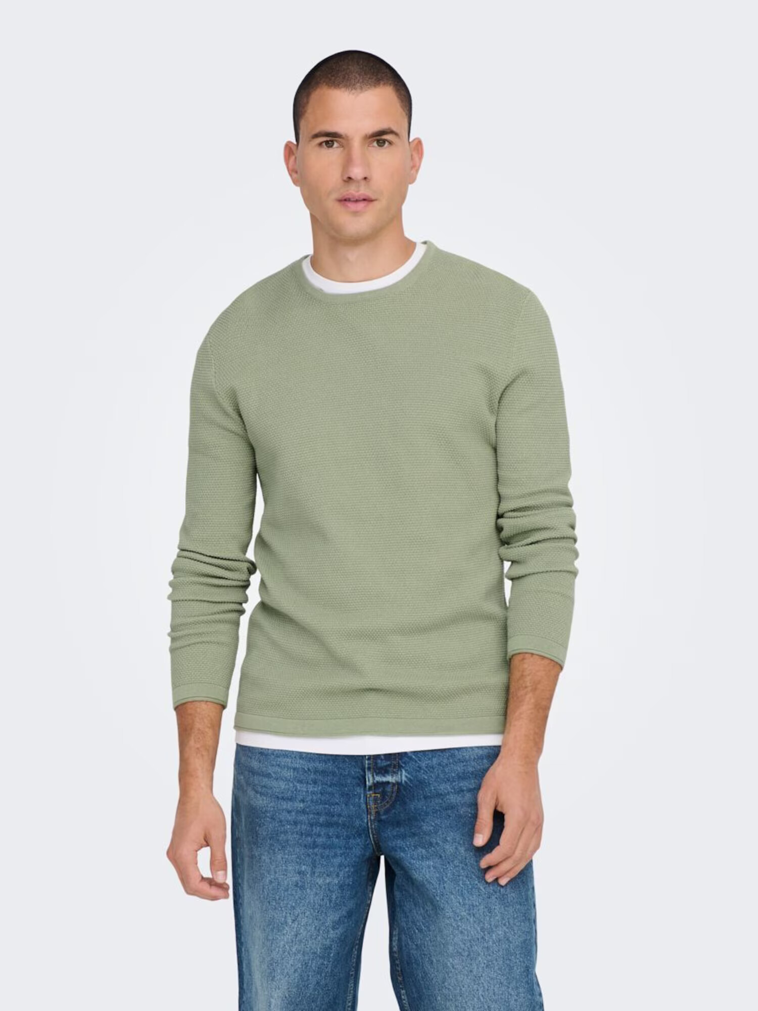 Only & Sons Pulover 'Panter' verde mentă - Pled.ro