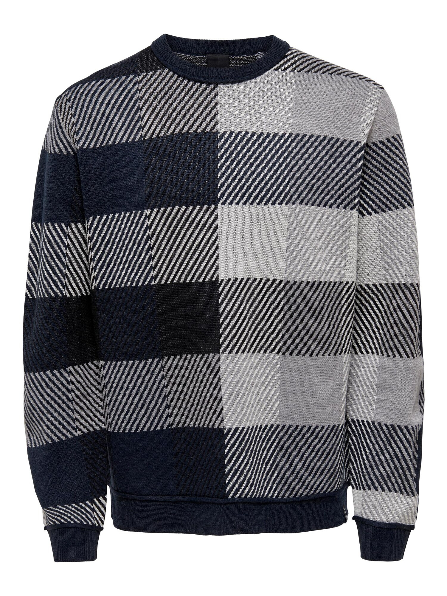 Only & Sons Pulover 'Pearson' bleumarin / gri deschis / negru - Pled.ro