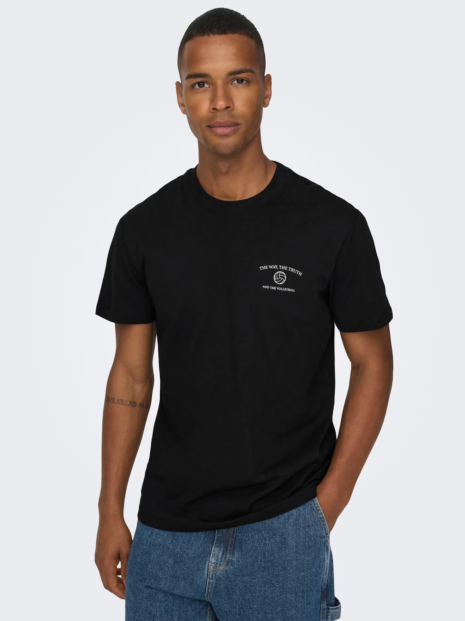 Only & Sons Tricou 'ALEC' roz / negru - Pled.ro