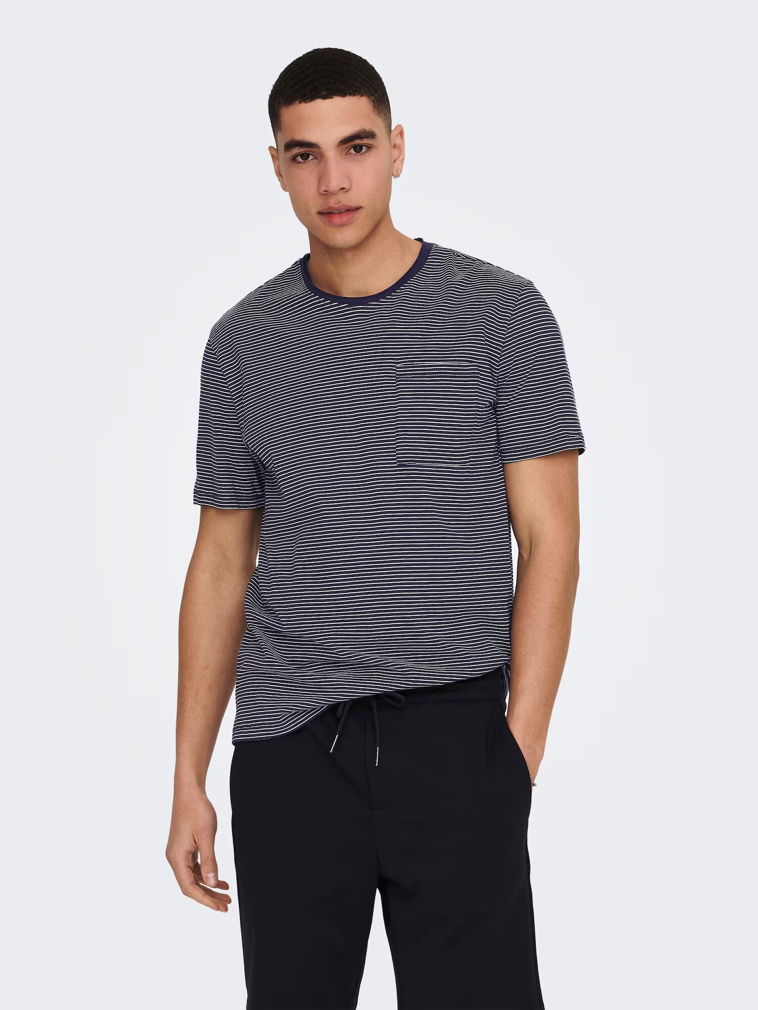 Only & Sons Tricou 'Bale' bleumarin / alb - Pled.ro