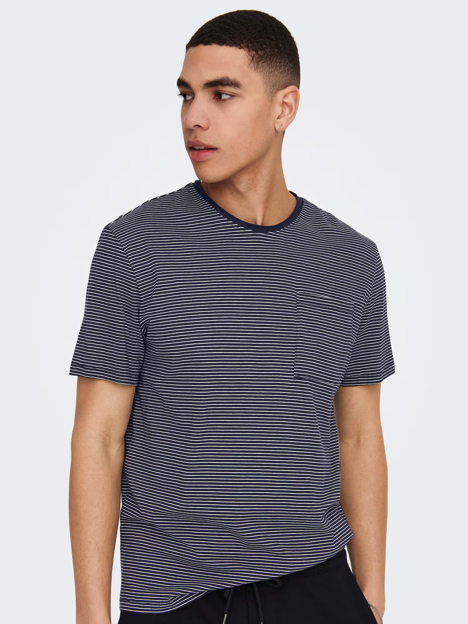 Only & Sons Tricou 'Bale' bleumarin / alb - Pled.ro