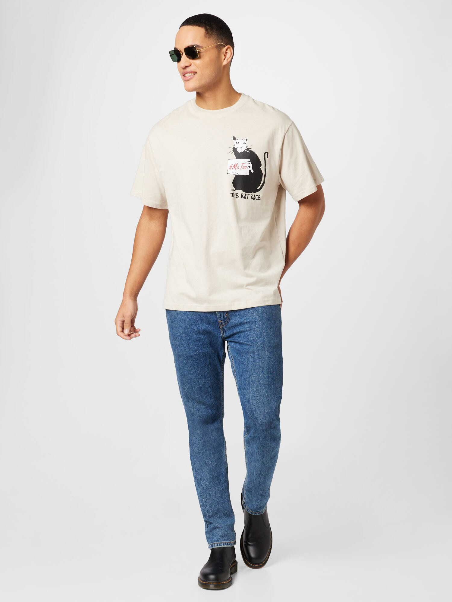 Only & Sons Tricou 'Banksy' gri deschis / roșu / negru / alb - Pled.ro