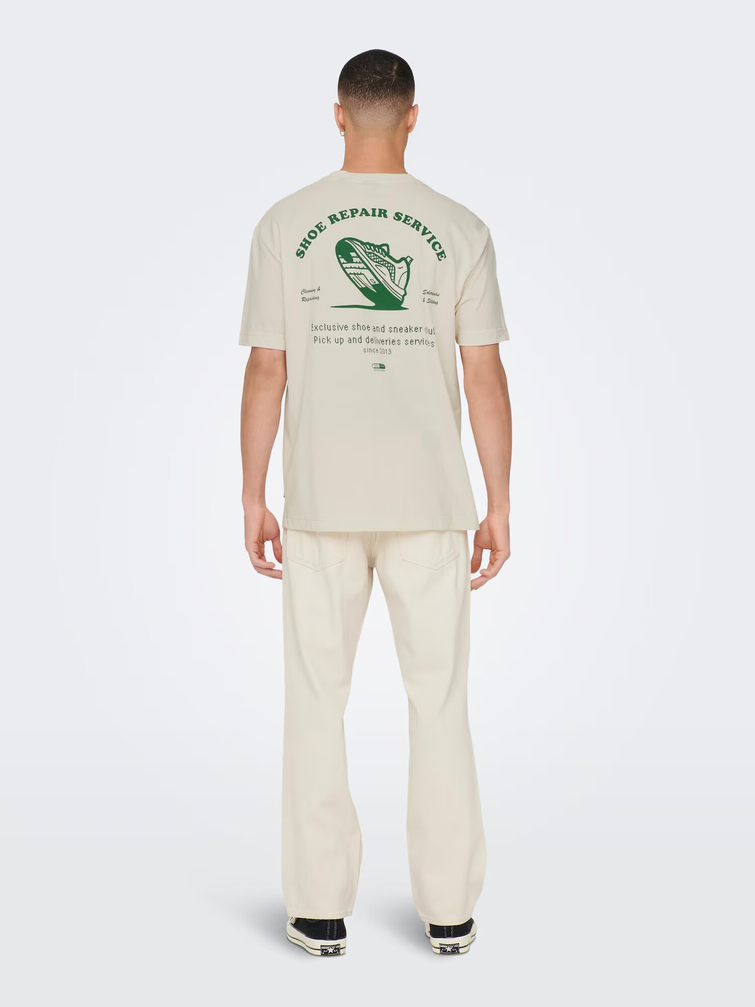 Only & Sons Tricou 'Farris Life' bej / verde - Pled.ro