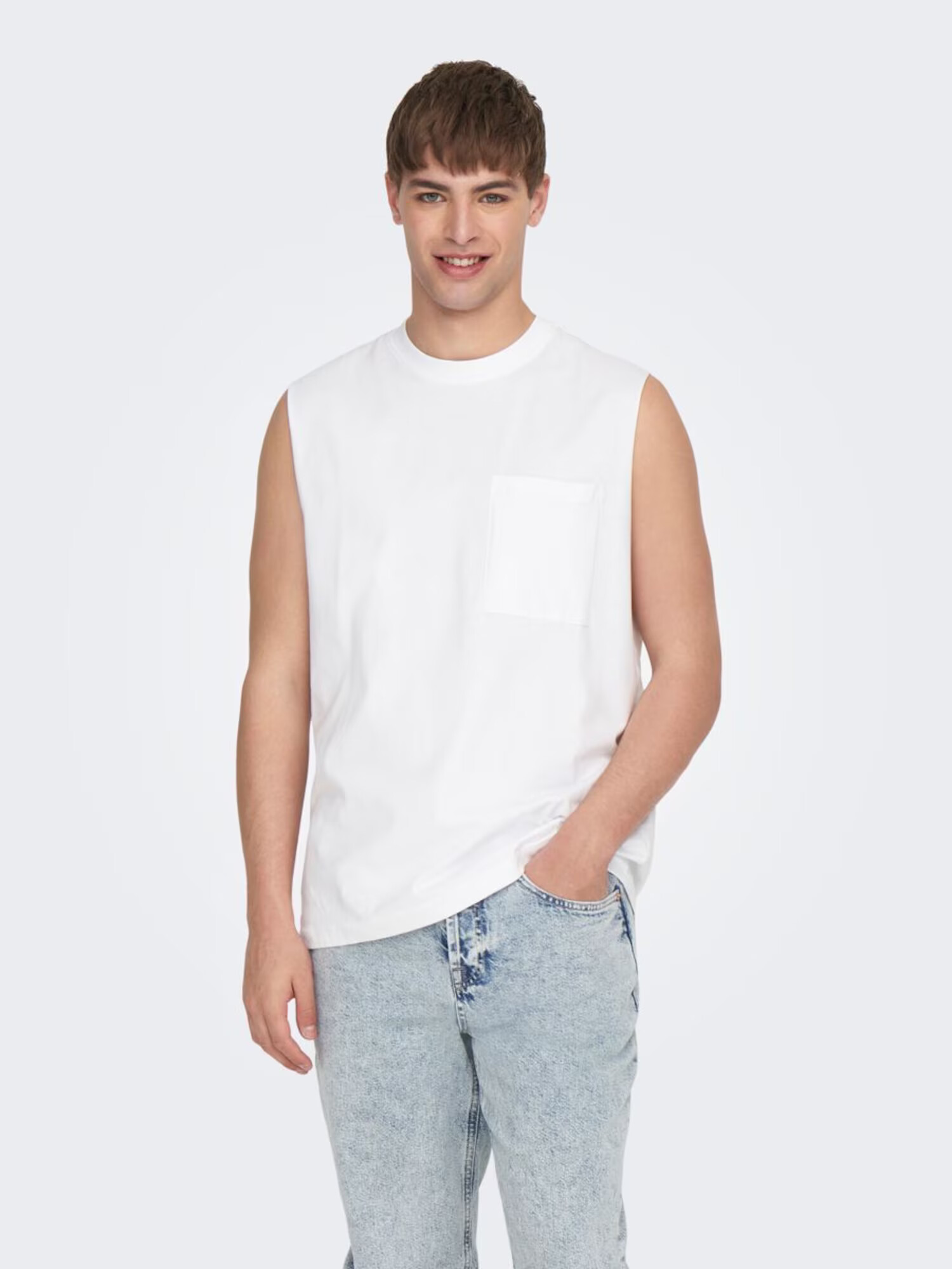 Only & Sons Tricou 'Fred' alb - Pled.ro