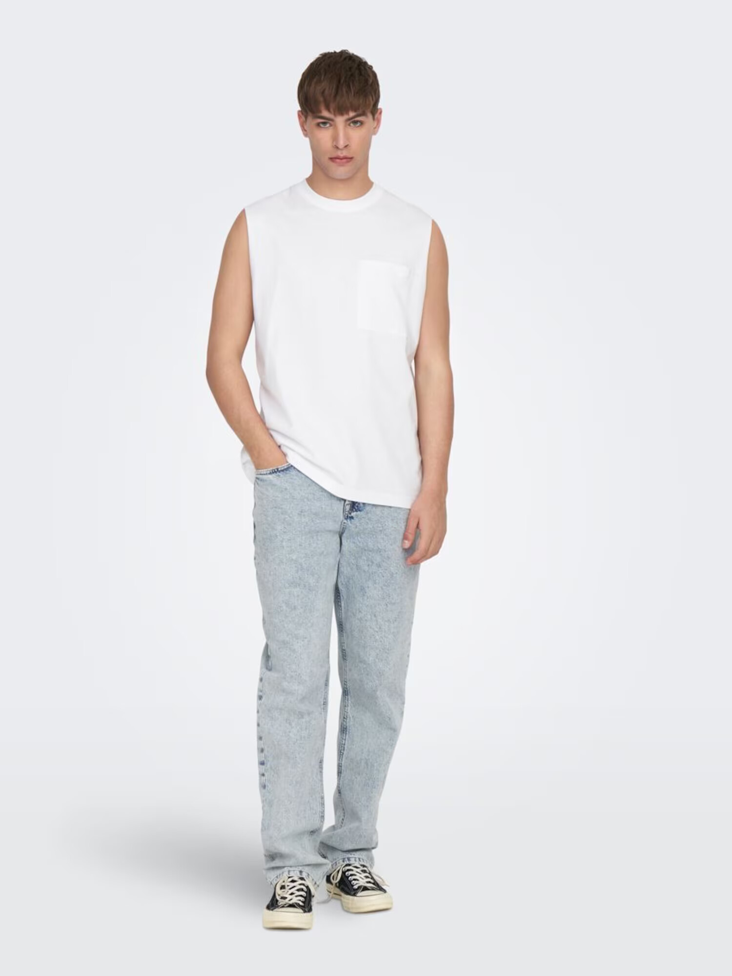 Only & Sons Tricou 'Fred' alb - Pled.ro