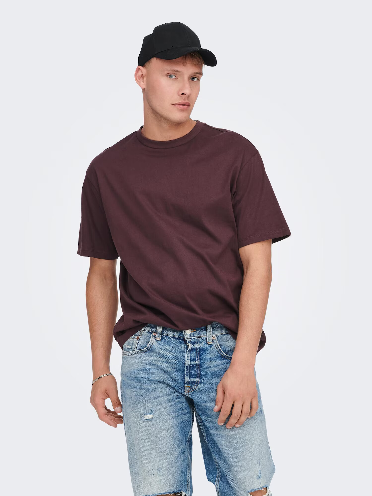 Only & Sons Tricou 'Fred' roșu burgundy - Pled.ro