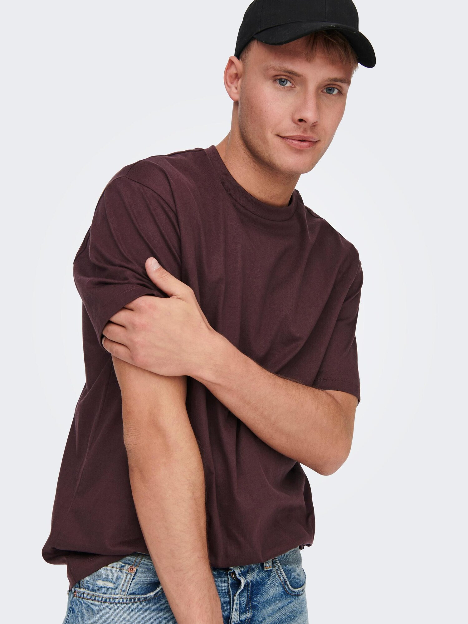 Only & Sons Tricou 'Fred' roșu burgundy - Pled.ro