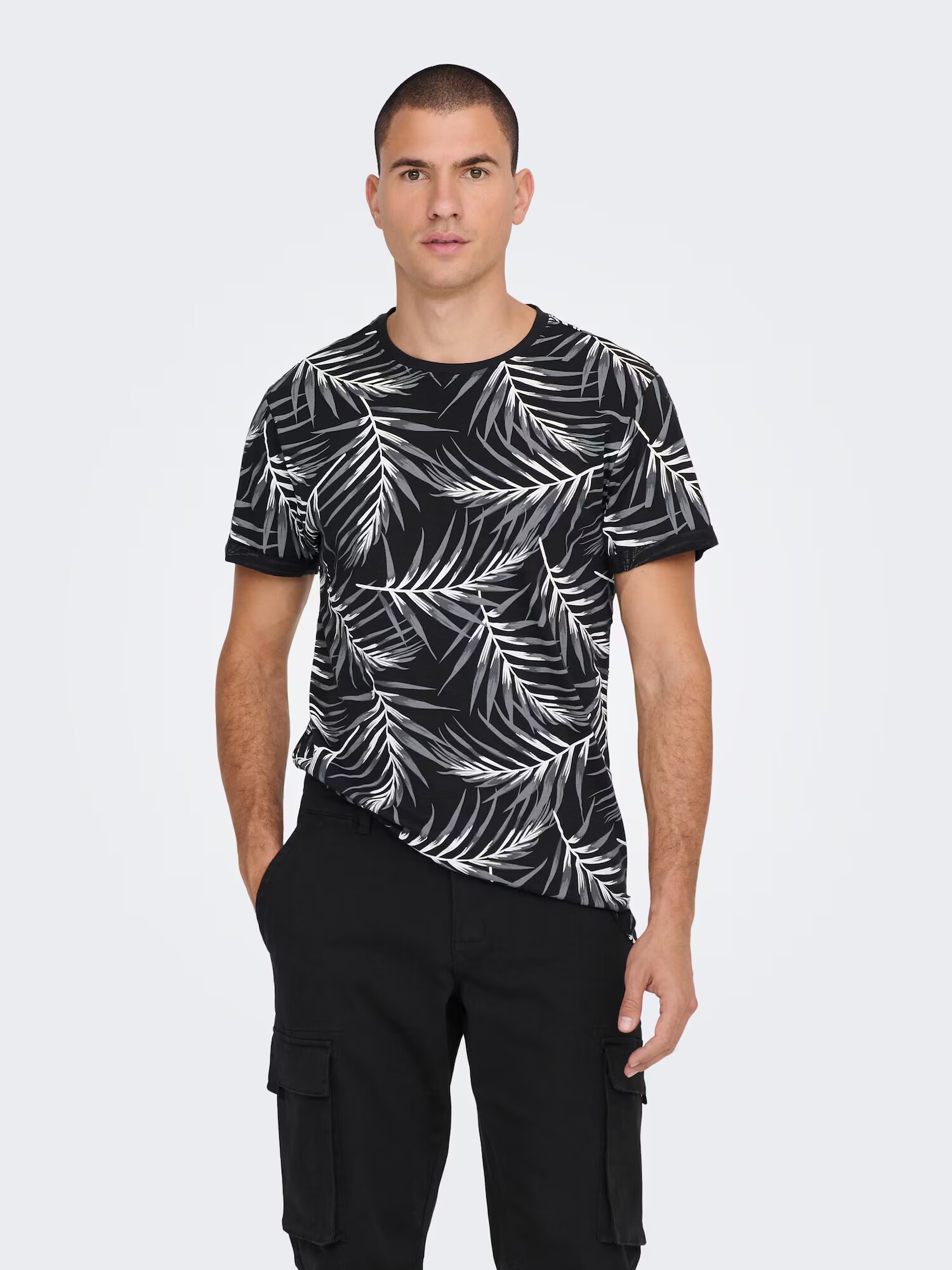 Only & Sons Tricou 'Iason' negru / alb - Pled.ro