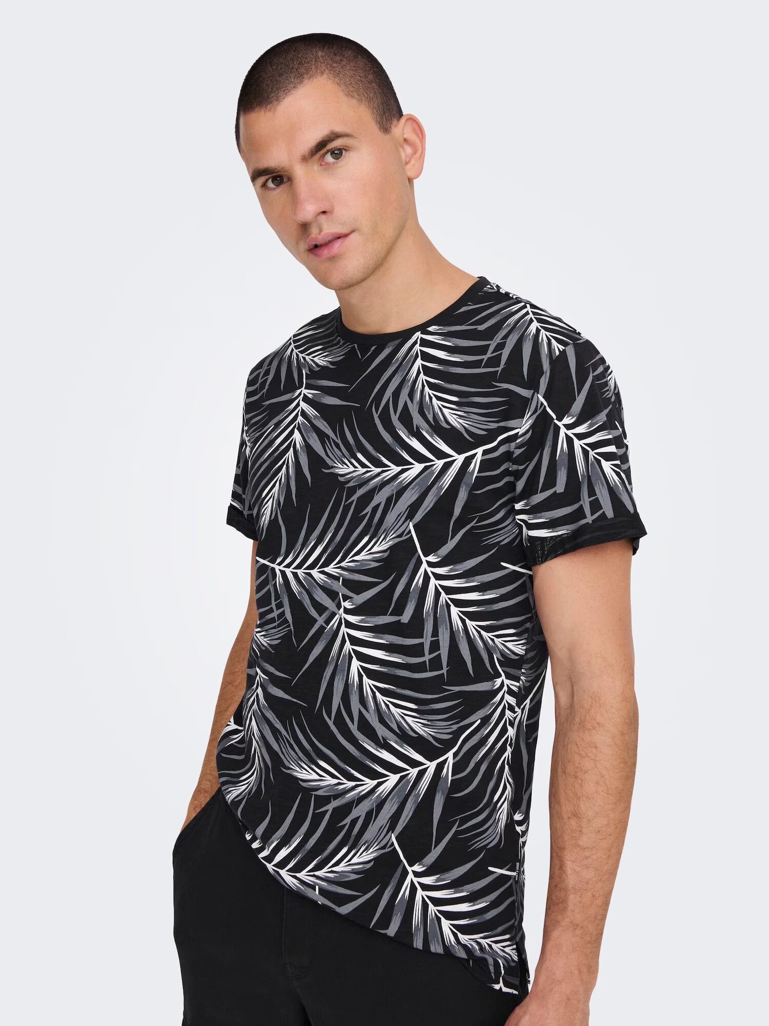 Only & Sons Tricou 'Iason' negru / alb - Pled.ro