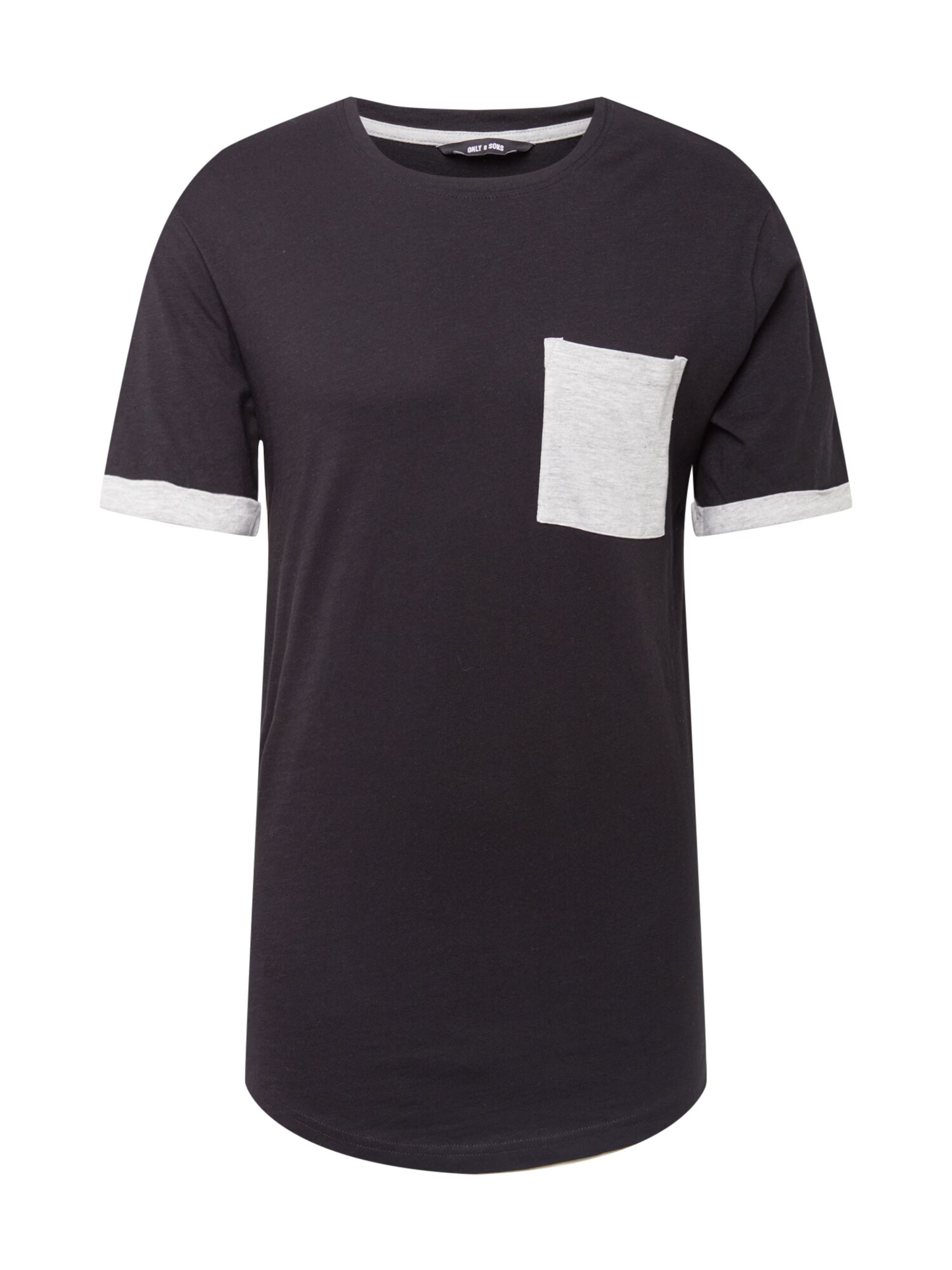 Only & Sons Tricou 'Matt' gri amestecat / negru - Pled.ro