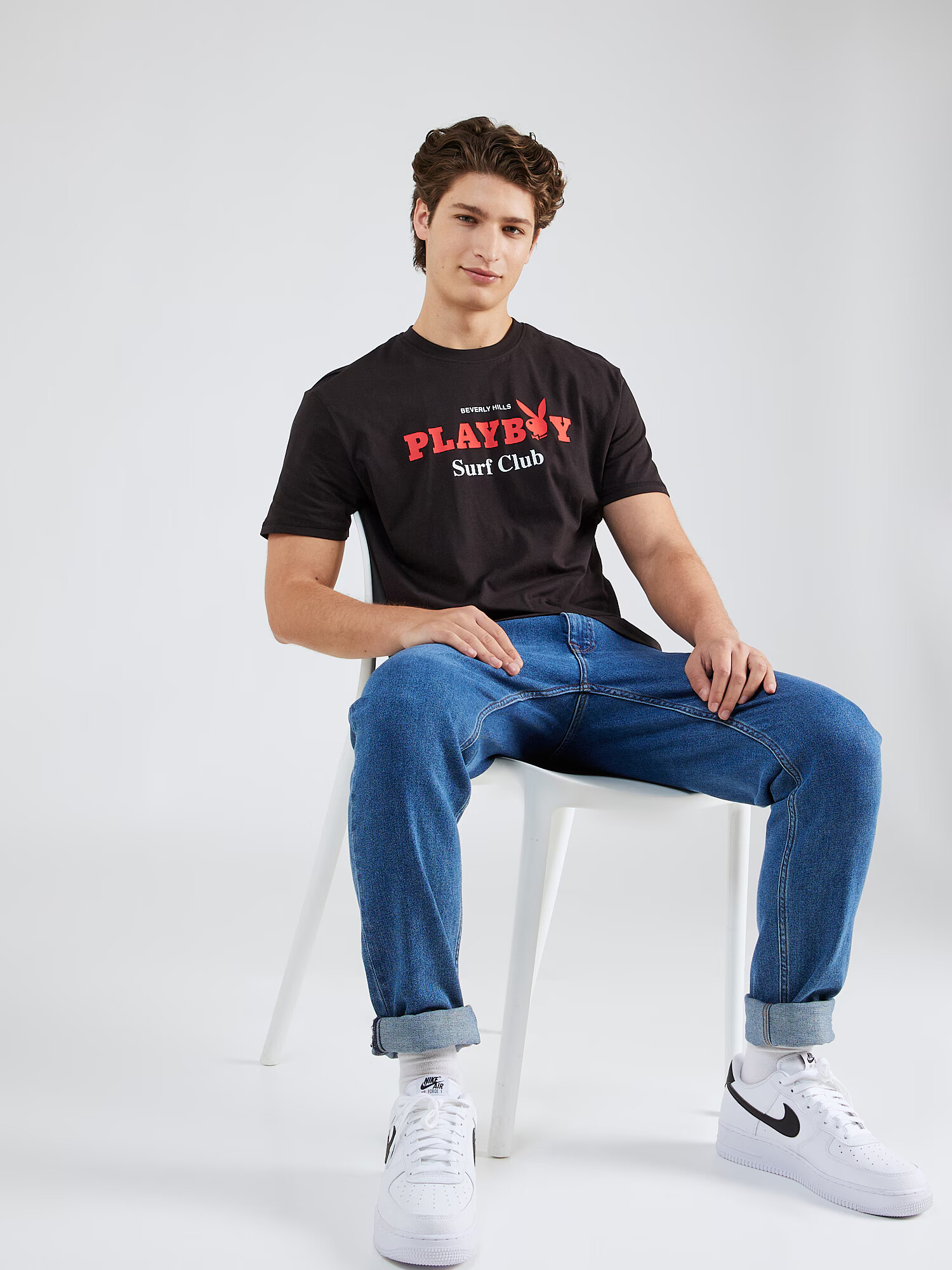 Only & Sons Tricou 'PLAYBOY' roșu / negru / alb - Pled.ro