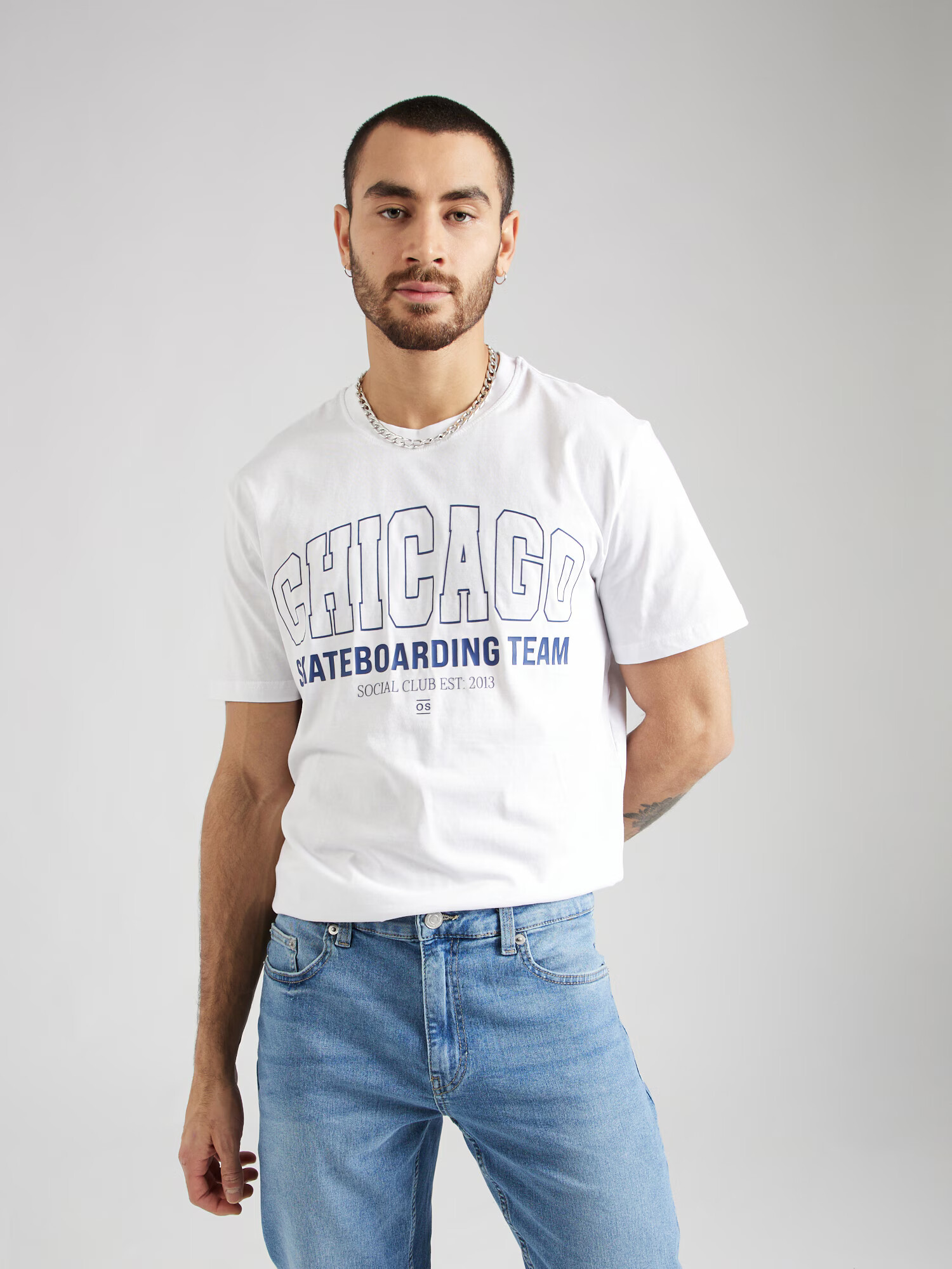 Only & Sons Tricou 'TIM' albastru / alb - Pled.ro