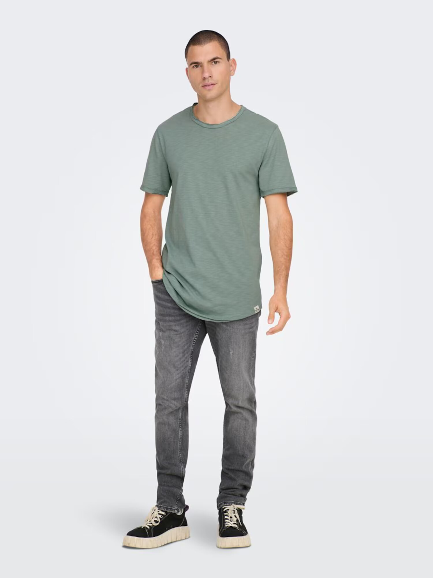 Only & Sons Tricou 'Benne' verde jad - Pled.ro