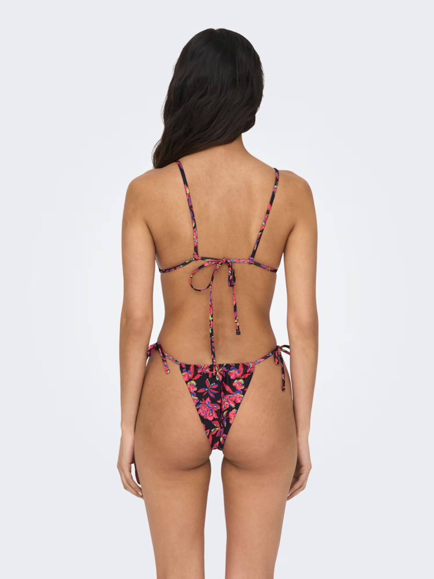 ONLY Sutien costum de baie 'Carrie' albastru / verde deschis / roz / negru - Pled.ro