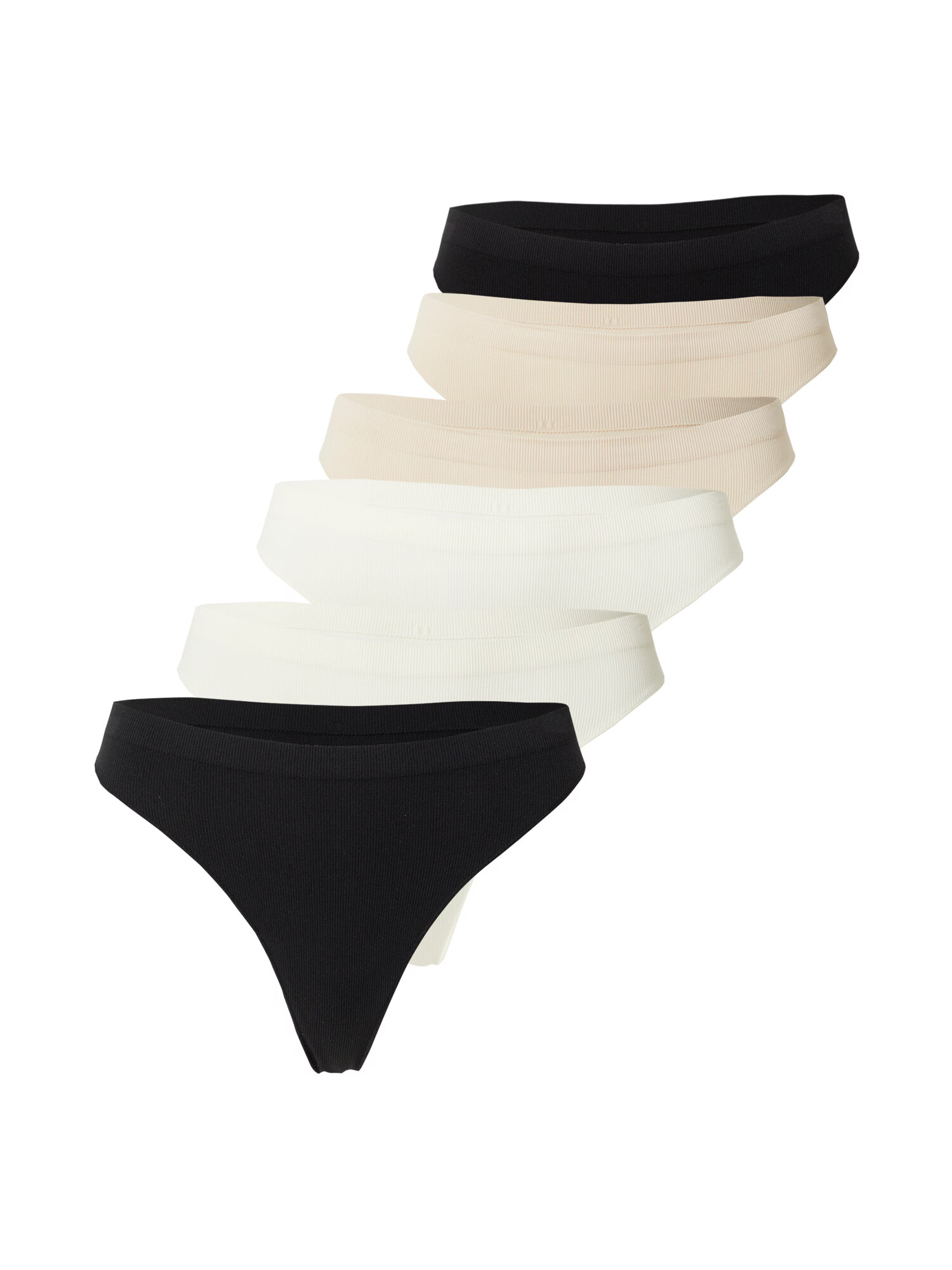 ONLY Tanga 'VICKY' bej / negru / alb - Pled.ro