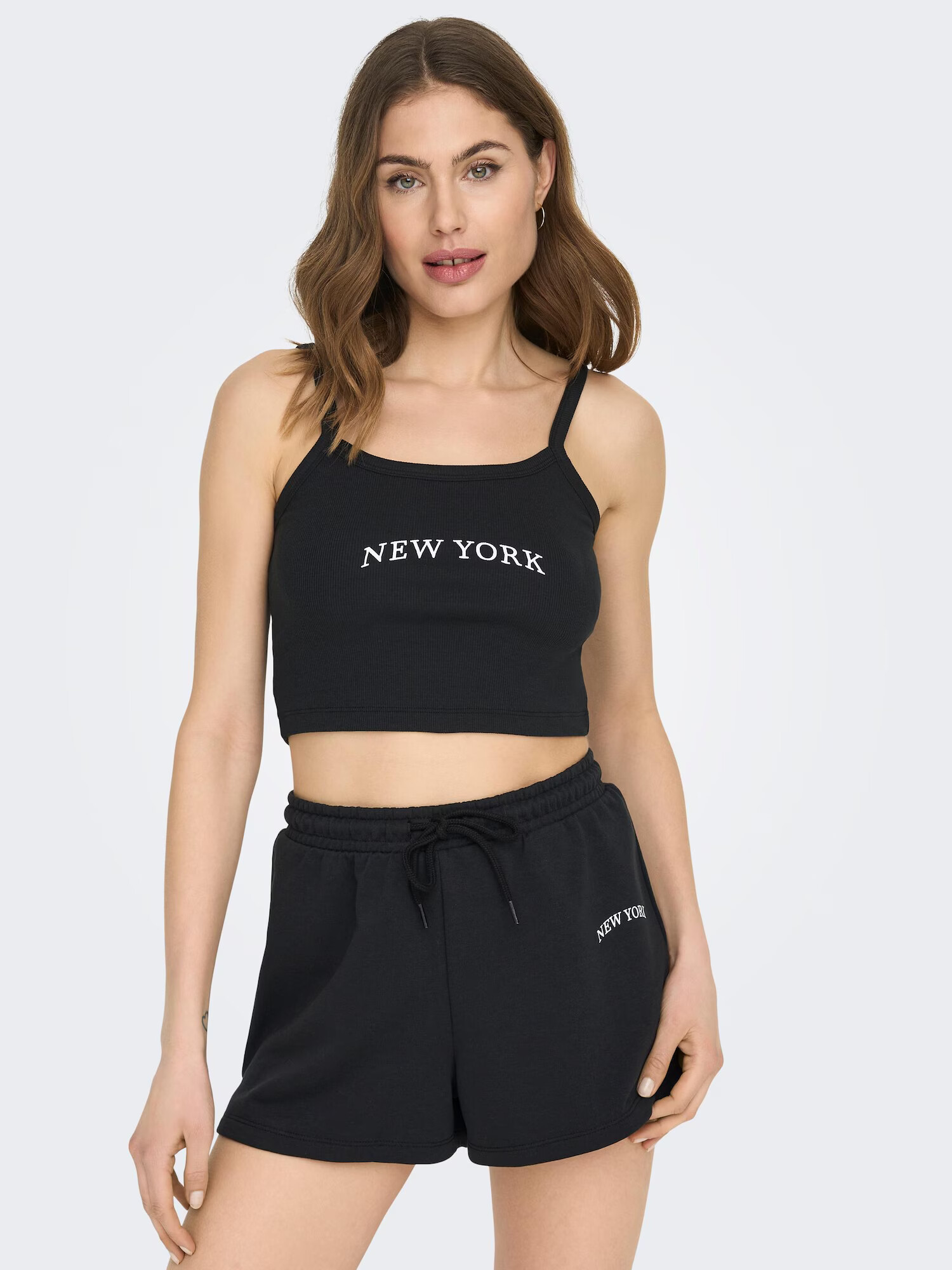 ONLY Top 'CARA' negru / alb - Pled.ro