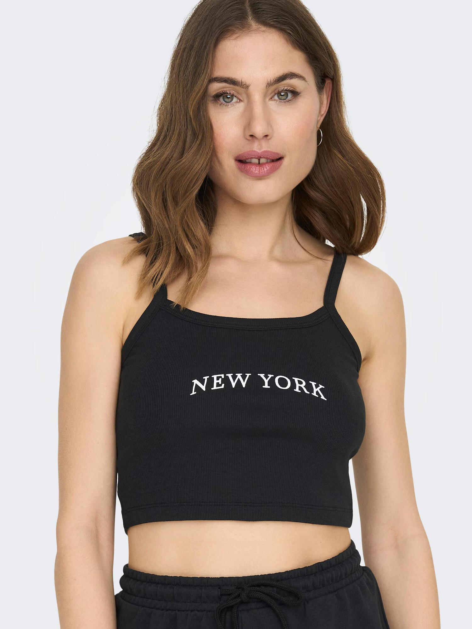 ONLY Top 'CARA' negru / alb - Pled.ro