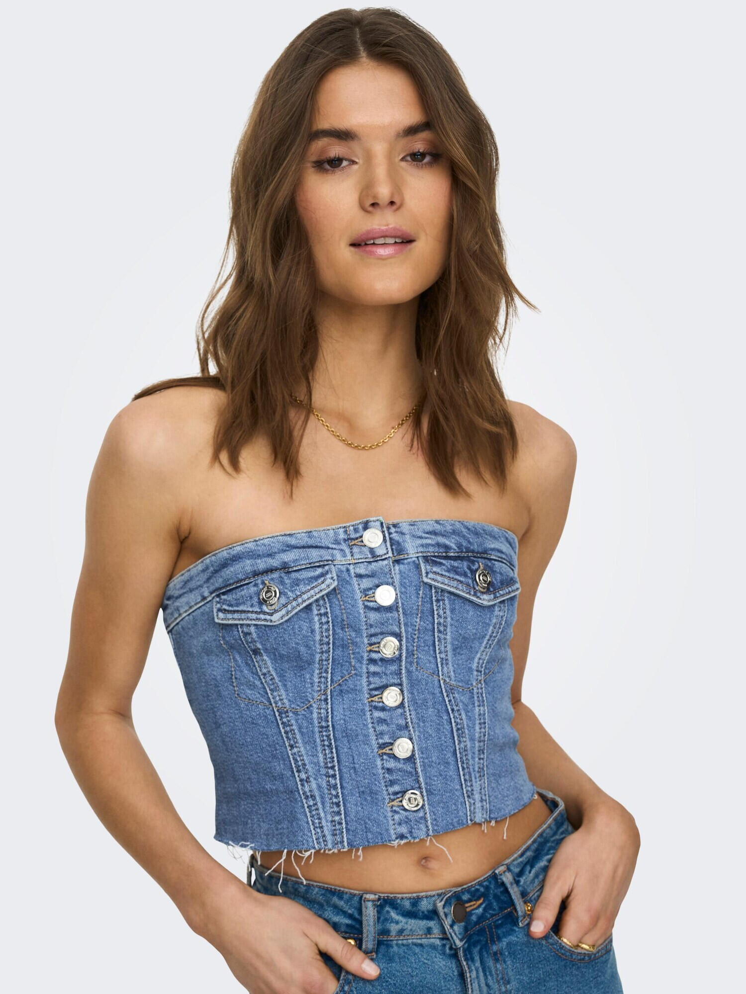 ONLY Top 'JASMINE' albastru denim - Pled.ro