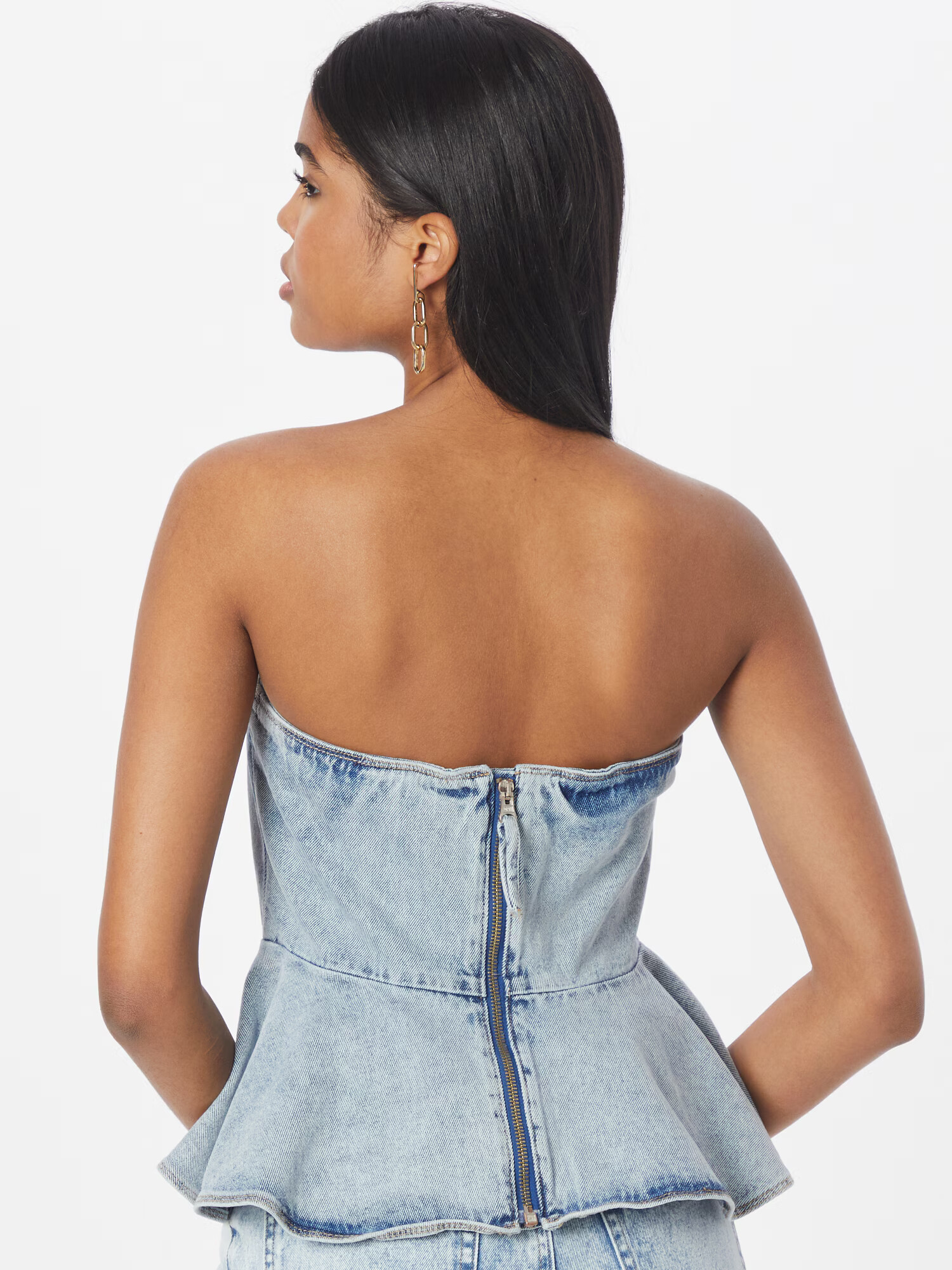 ONLY Top 'Justine' albastru denim - Pled.ro