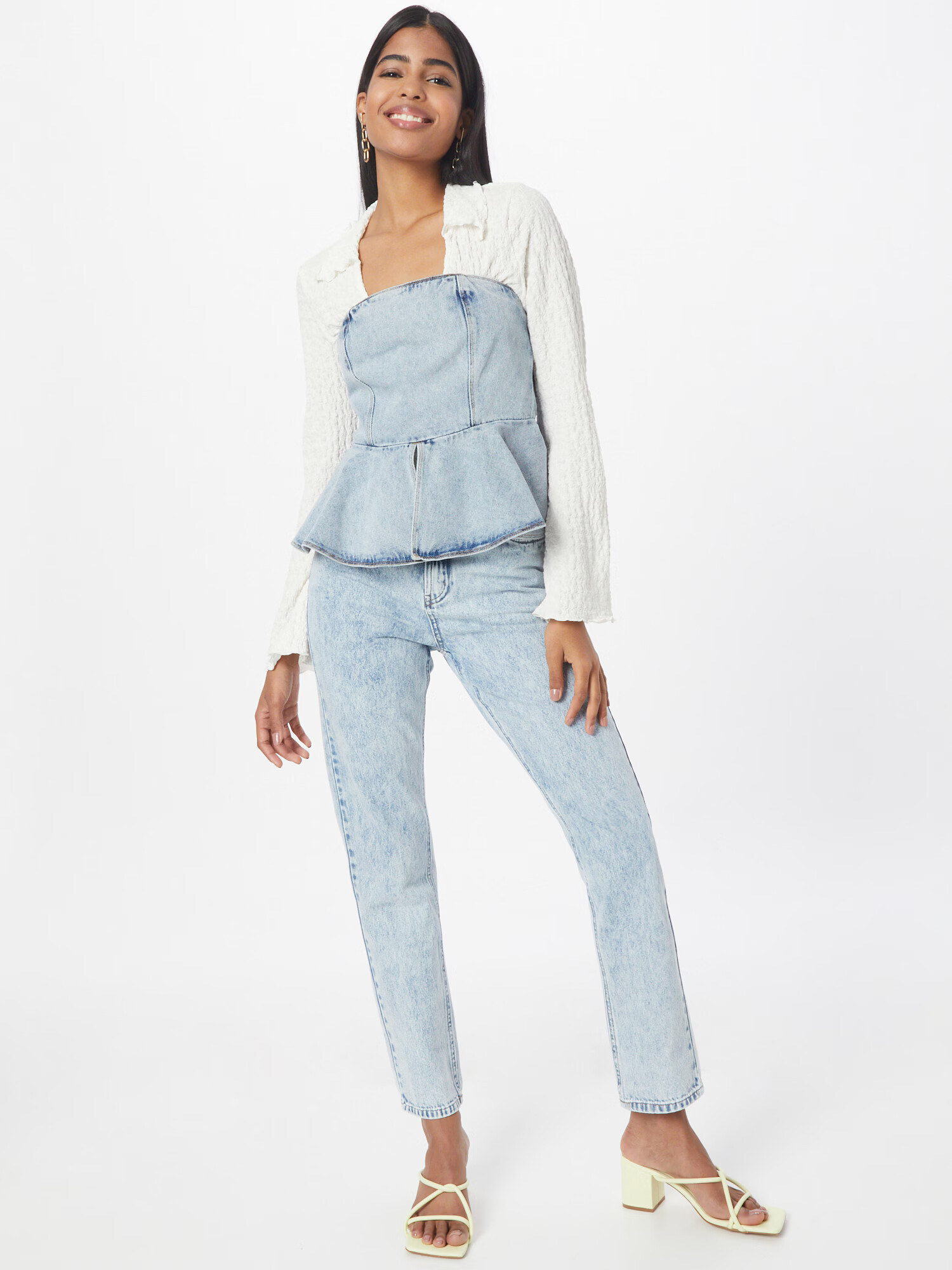 ONLY Top 'Justine' albastru denim - Pled.ro