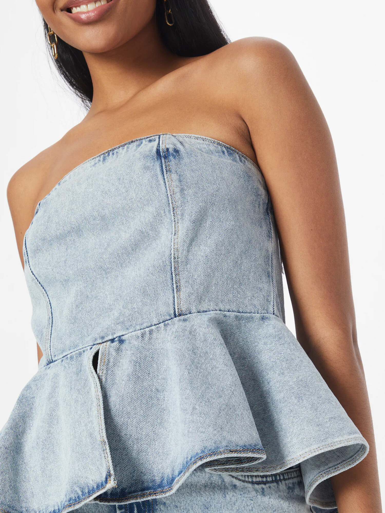 ONLY Top 'Justine' albastru denim - Pled.ro