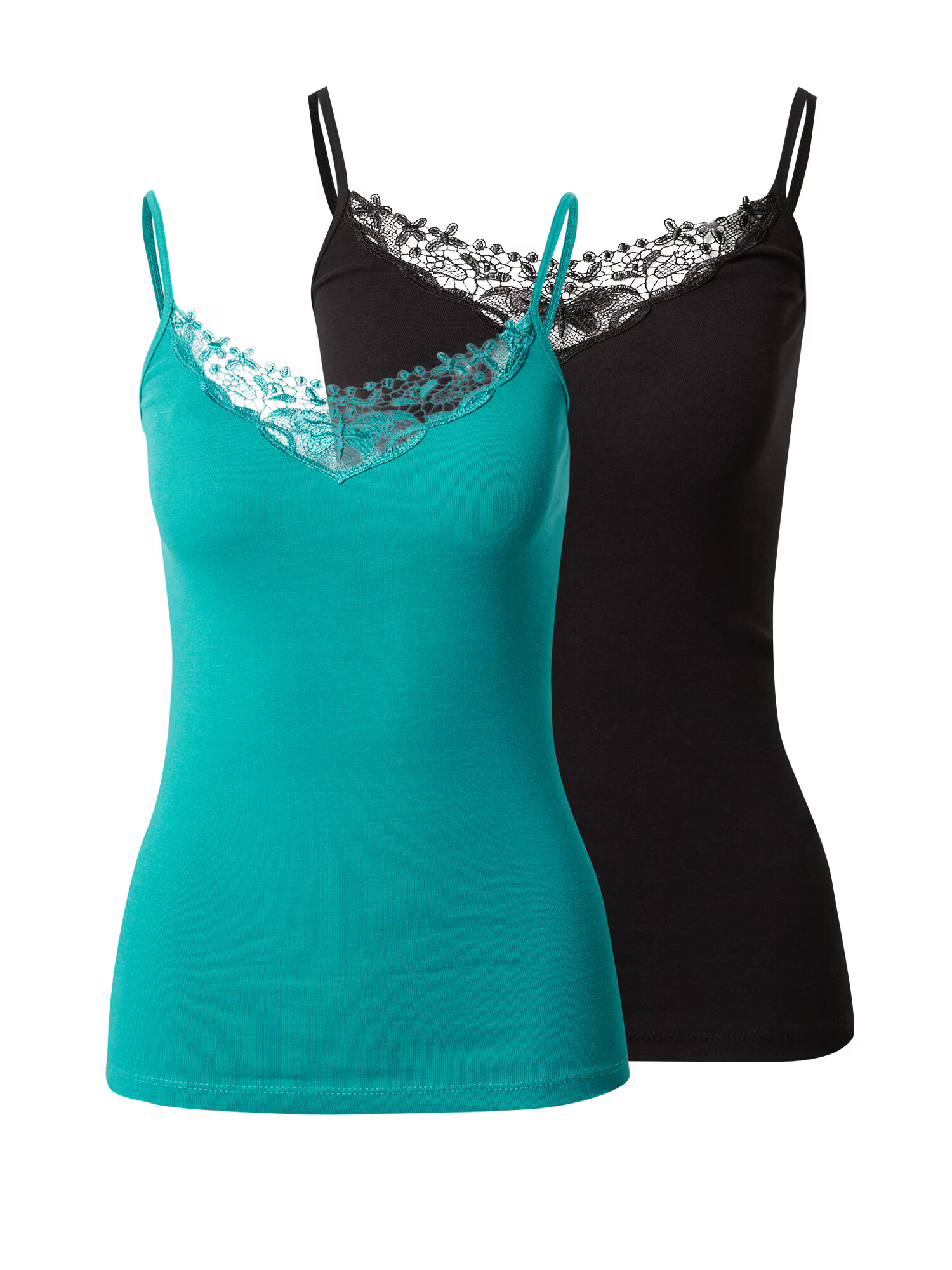 ONLY Top 'Kira' verde jad / negru - Pled.ro