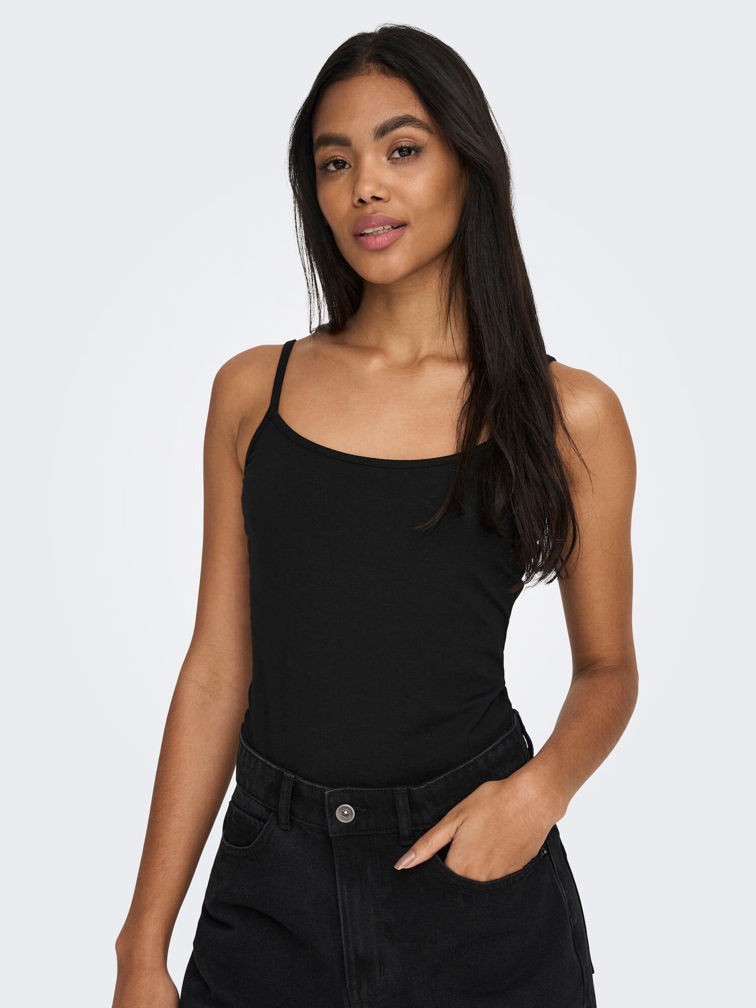 ONLY Top negru / alb - Pled.ro