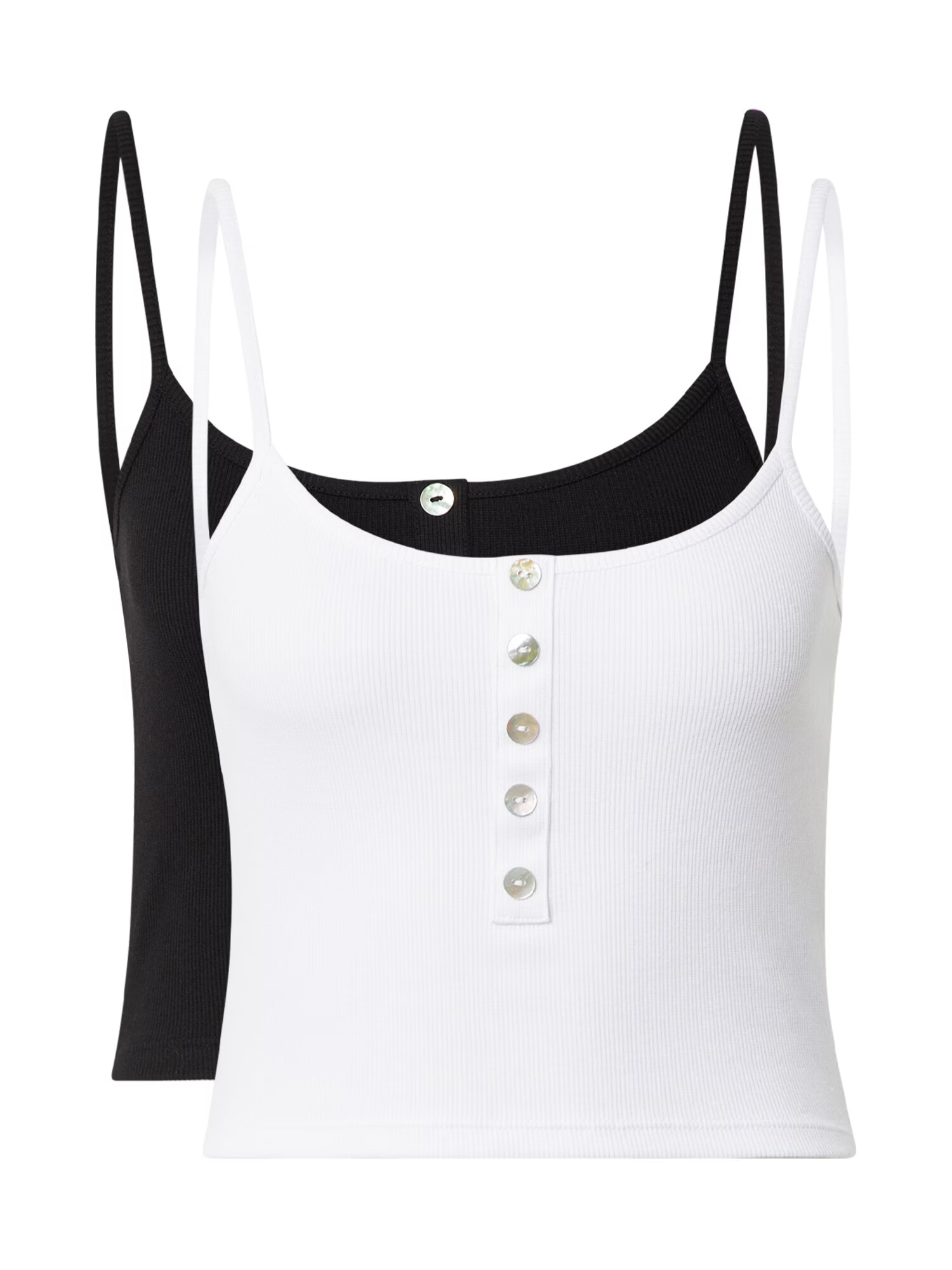 ONLY Top 'NESSA' negru / alb - Pled.ro